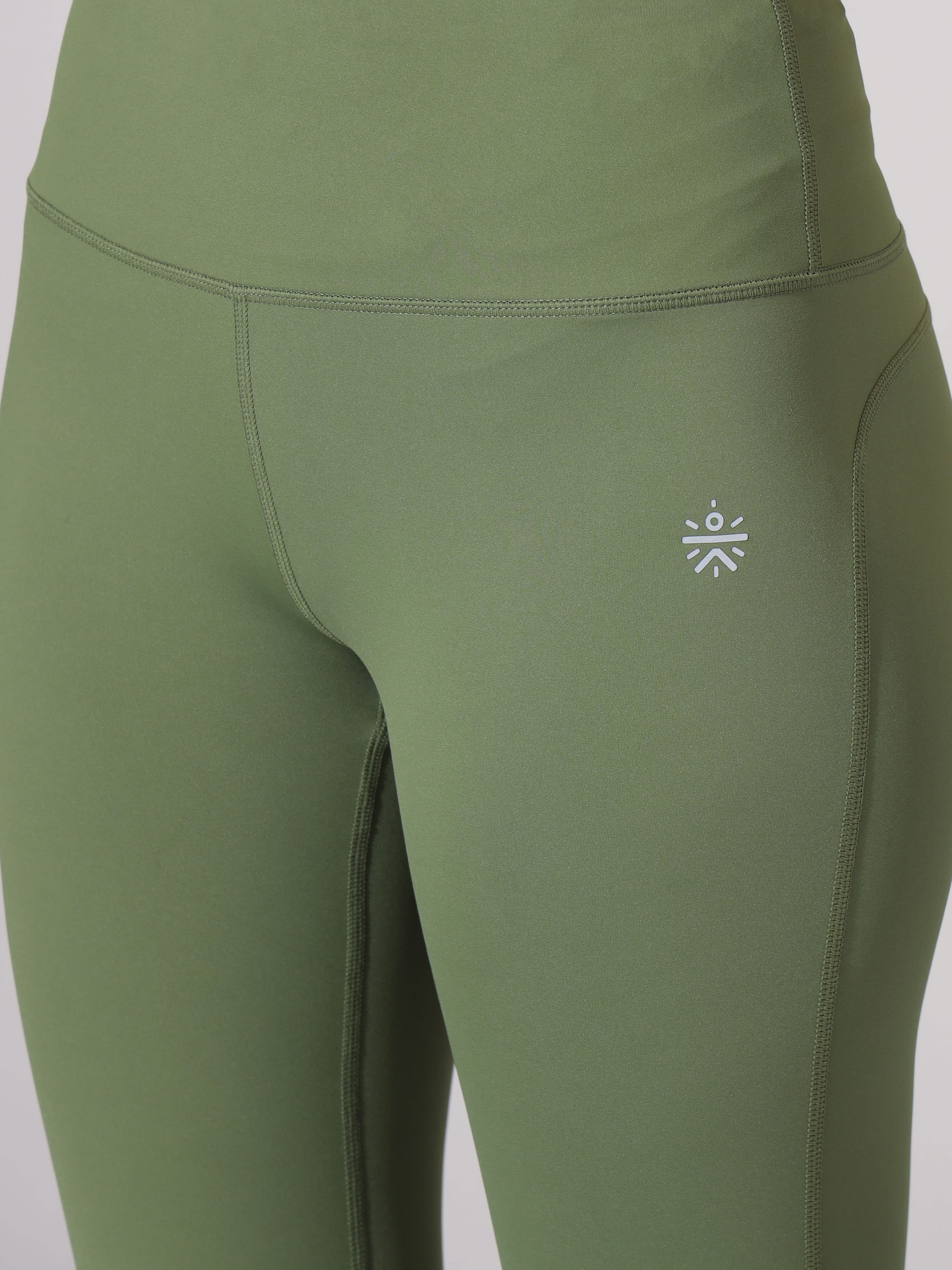 Olive Absolute Fit Solid Workout Tights - Image 5