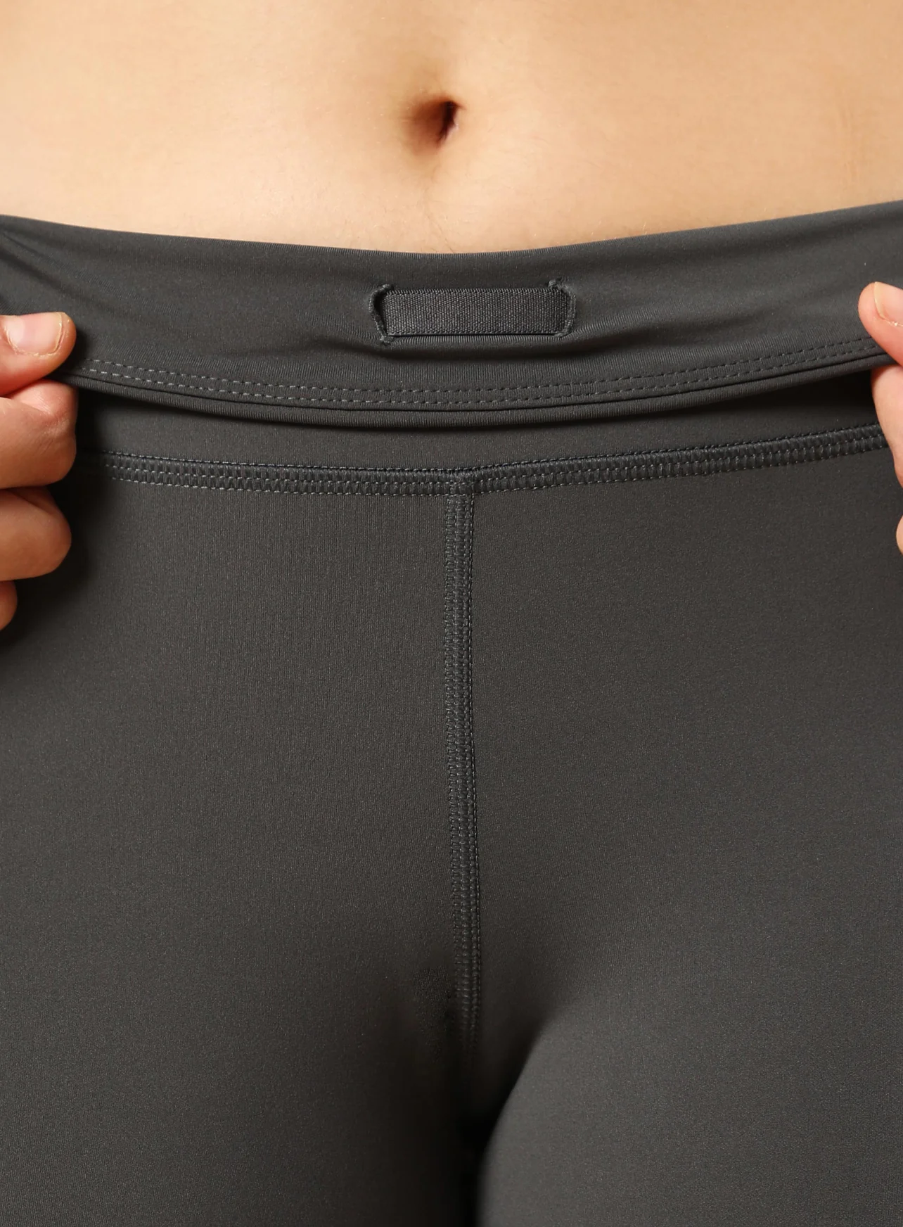 Dark Grey Absolute Fit Tights with Logo Print and Back Pocket - Image 9