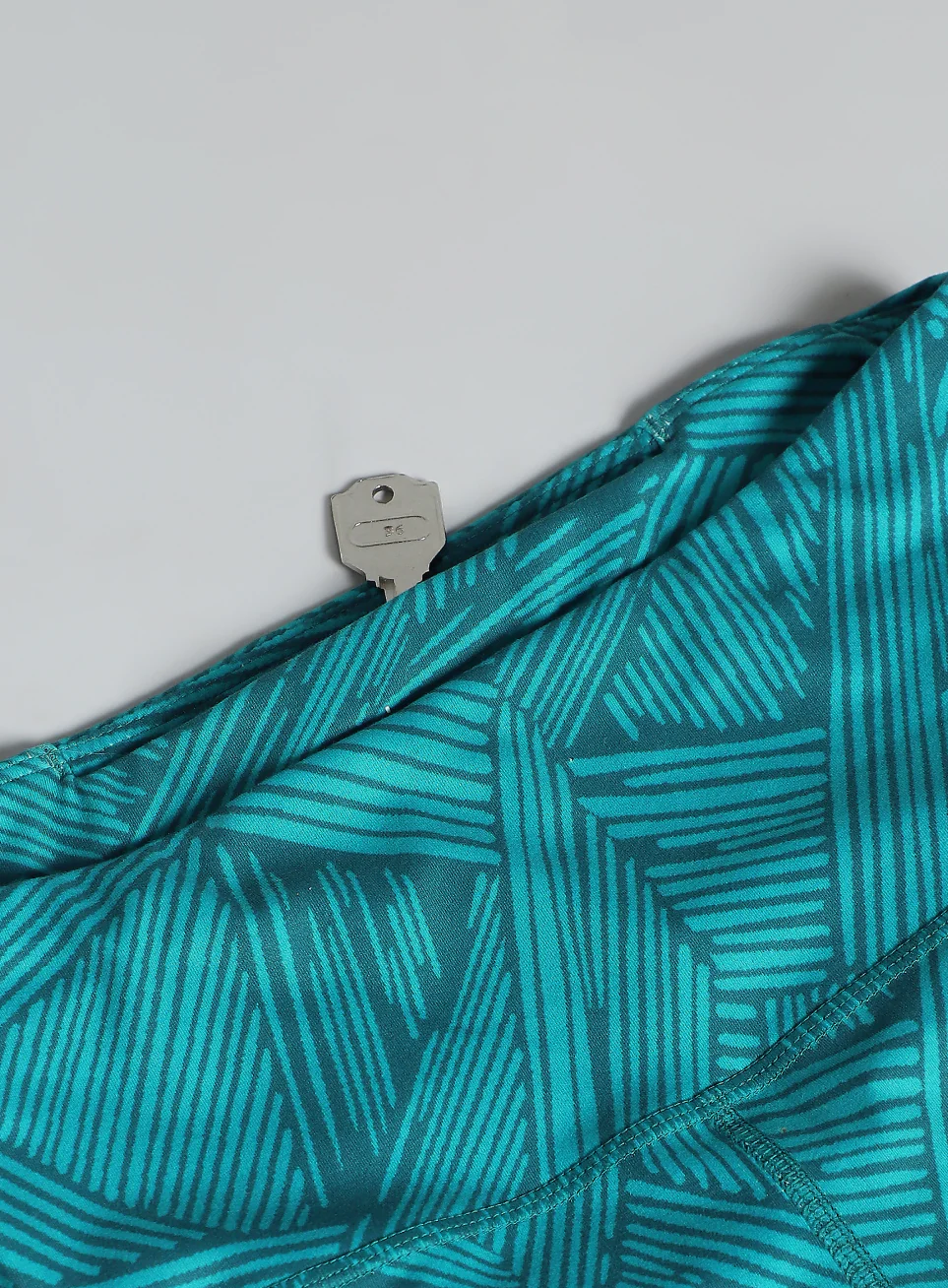 Teal All Over Print Absolute Fit Tights with Back Pocket - Image 8
