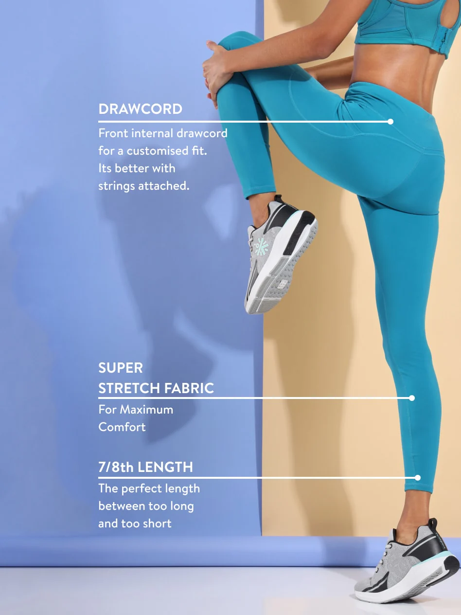 AbsoluteFit Essential Blue Tights With Pockets - Image 4