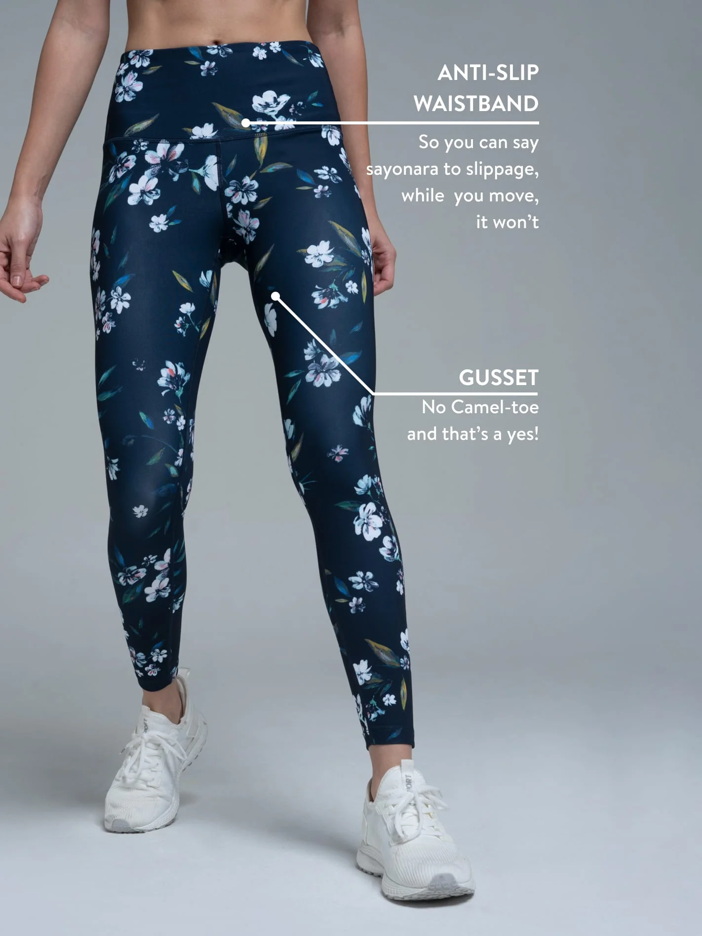AbsoluteFit Floral Print Tights - Image 3