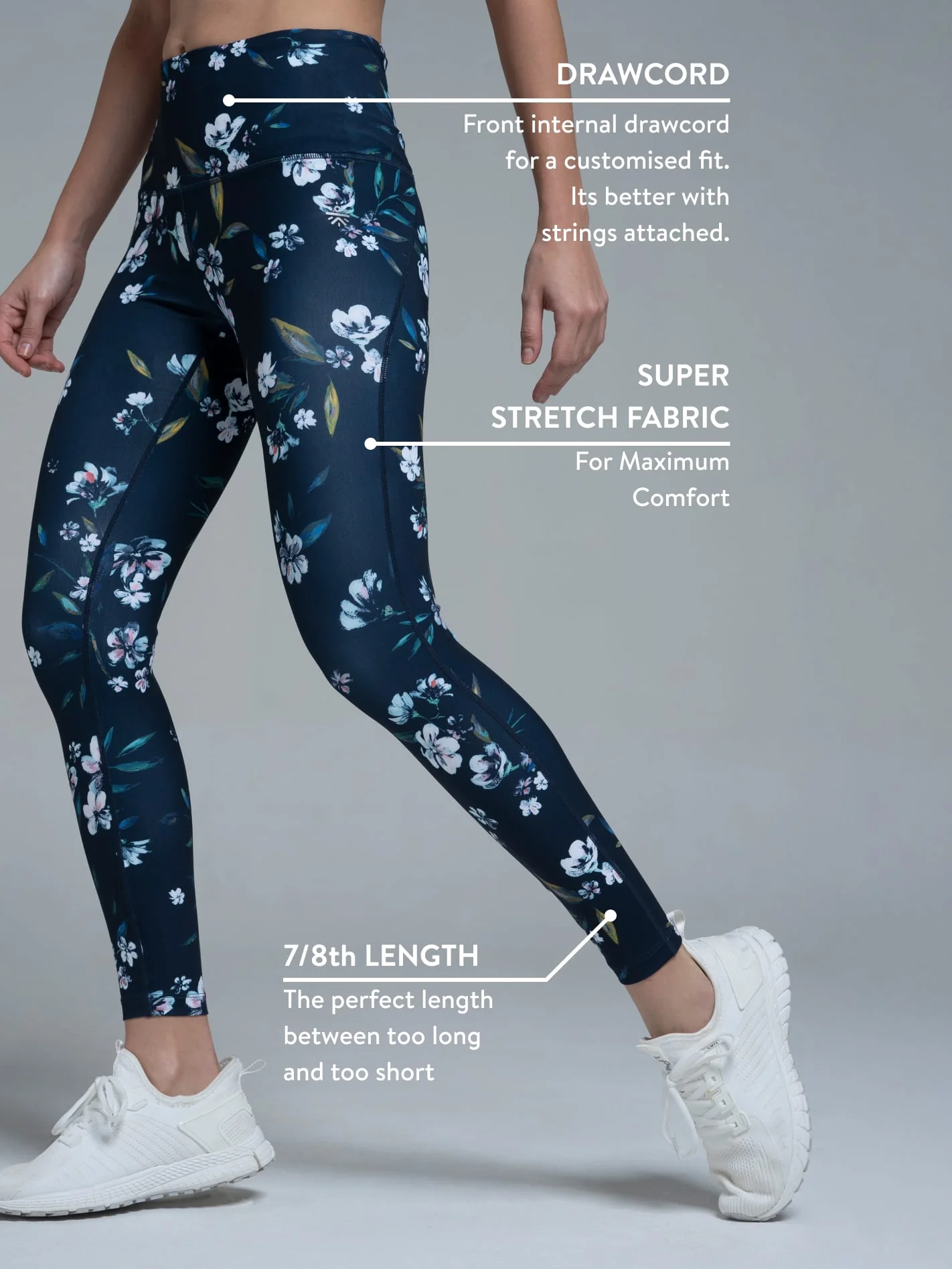 AbsoluteFit Floral Print Tights - Image 4