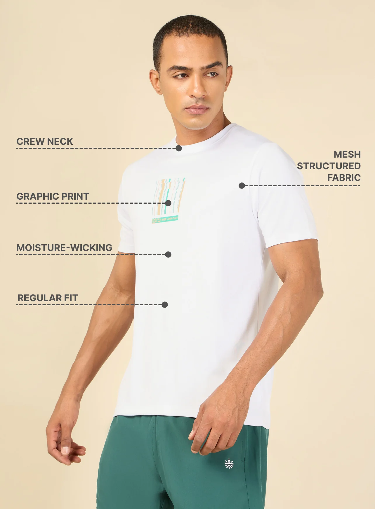 Active T-shirt with Minimal Graphic - Image 5