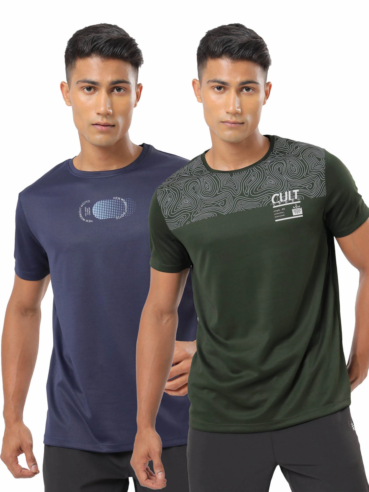 Active T-shirt with Placement Graphic Pack of 2 - Image 8