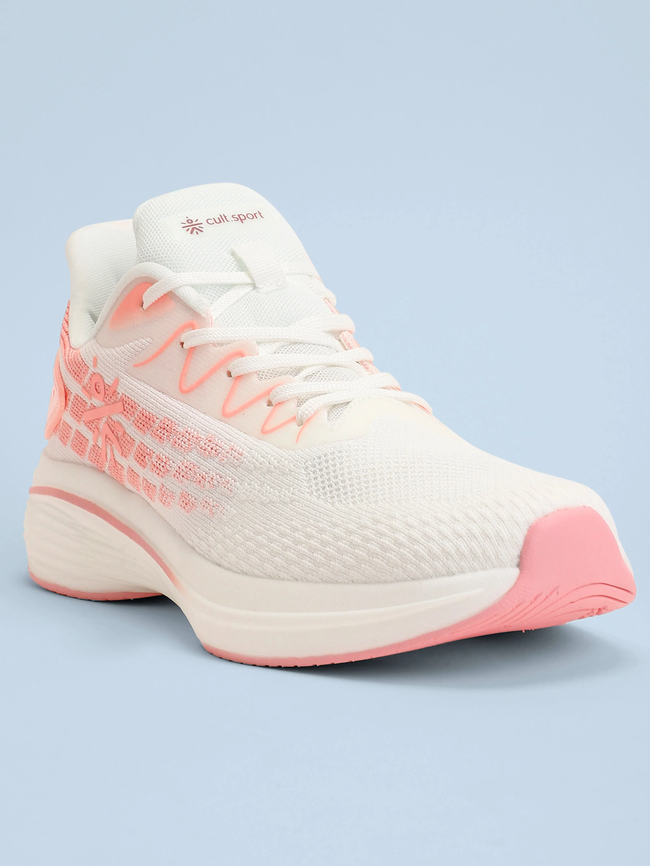 cult Active Women Running Shoes - White/Peach - Image 11