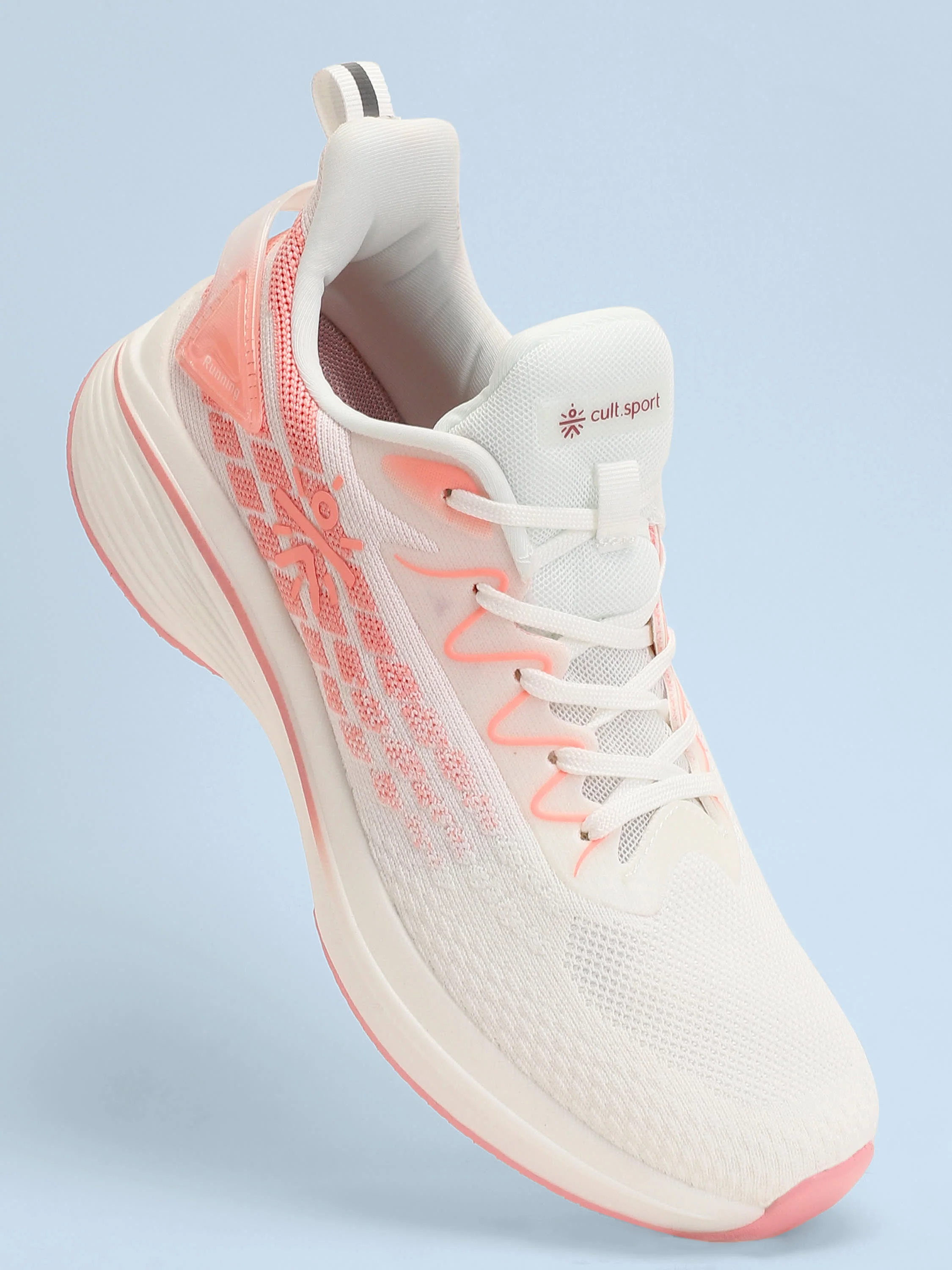 cult Active Women Running Shoes - White/Peach - Image 2