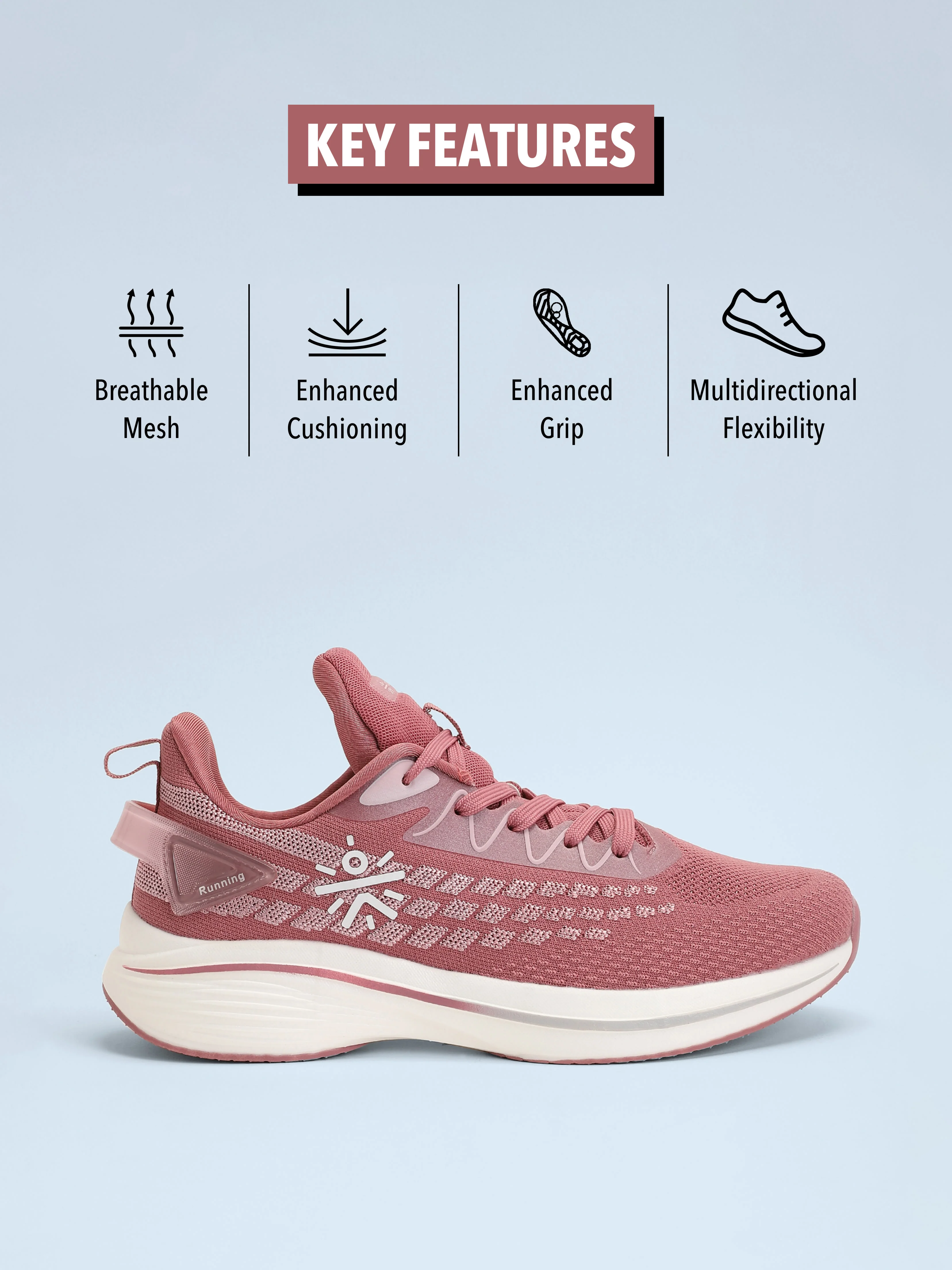 cult Active Women Running Shoes - Pink - Image 3