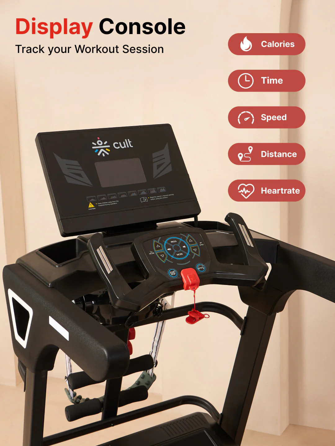 RPM Active1100DCM 6HP Peak Treadmill | 15-level Auto-Incline | Max Weight-140kg | Max Speed-18kmph (with 6 months extended warranty) - Image 3