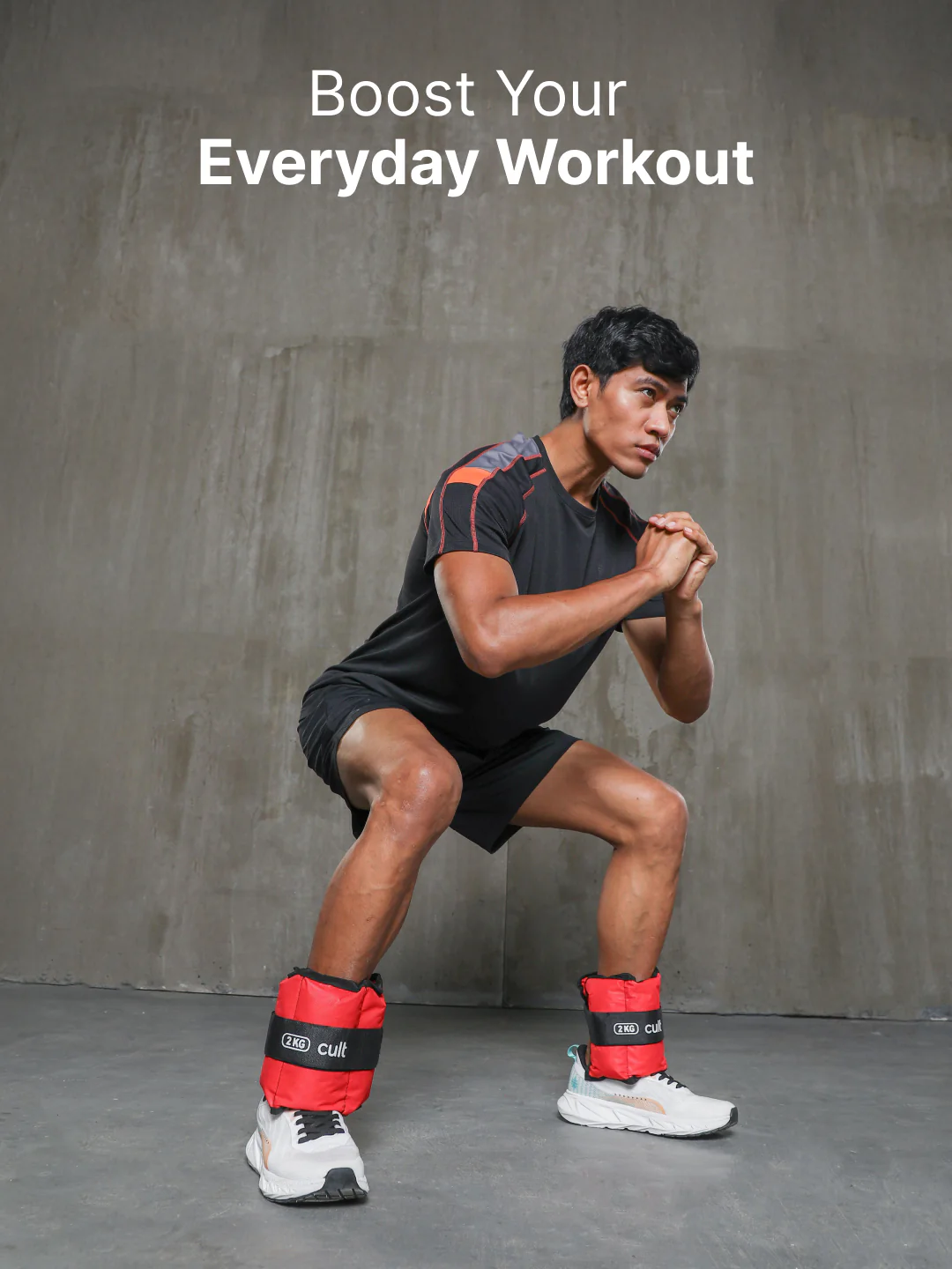 Ankle Weights 4 kg (2 kg Each Strap) Red Strength Training, Running, Yoga & Home Workouts - Image 2