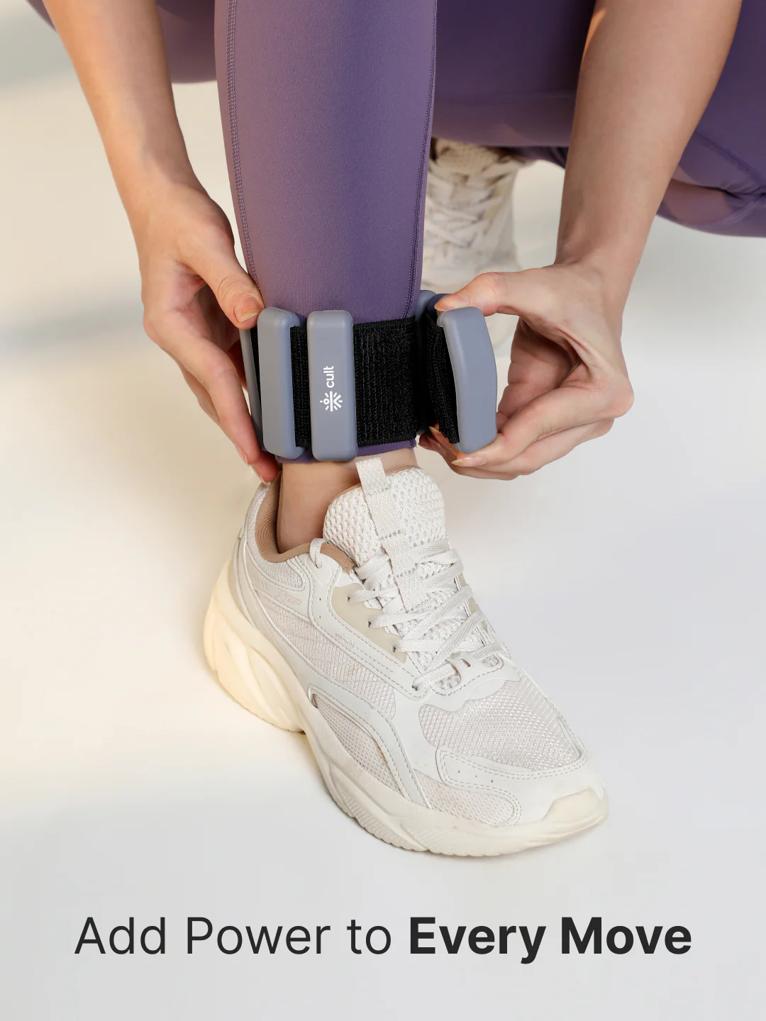 Adjustable Ankle and Wrist Weights (225 g x 2) pair with Removable 20 g Slots Grey  Lightweight Fitness Weights for Walking, Yoga & Pilates - Image 2