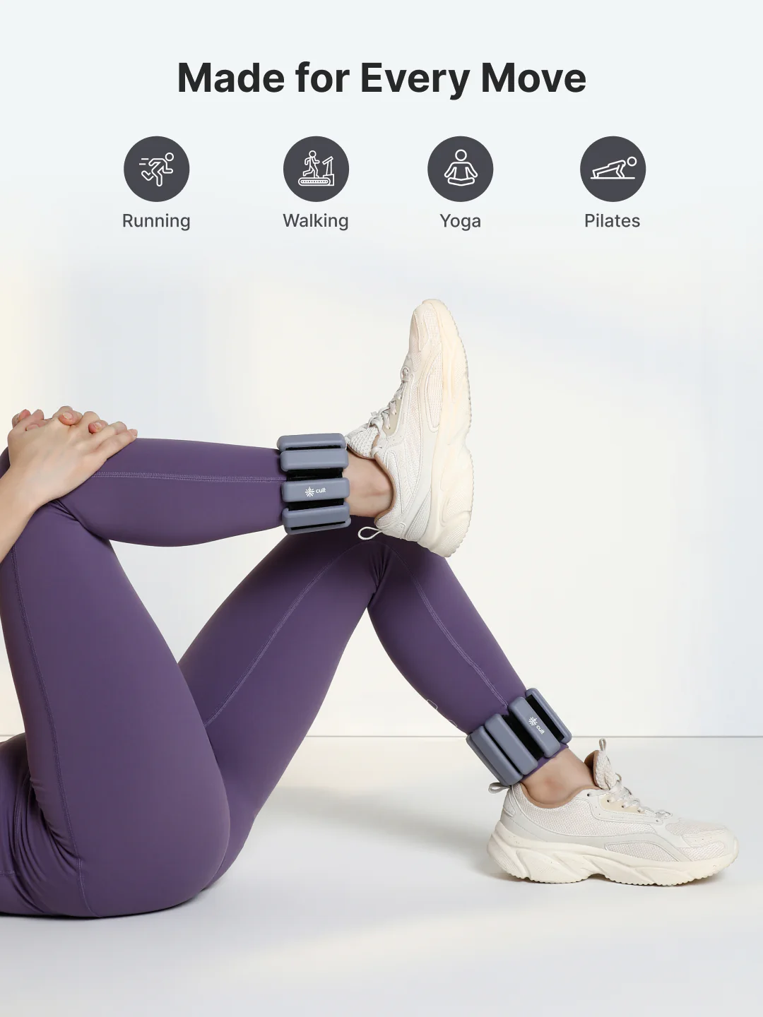 Adjustable Ankle and Wrist Weights (225 g x 2) pair with Removable 20 g Slots Grey  Lightweight Fitness Weights for Walking, Yoga & Pilates - Image 6
