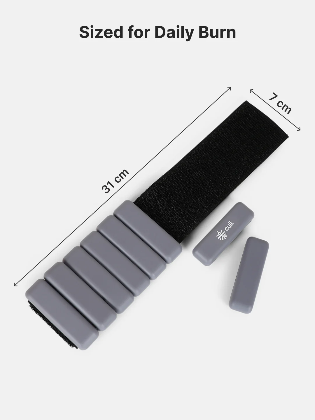 Adjustable Ankle and Wrist Weights (225 g x 2) pair with Removable 20 g Slots Grey  Lightweight Fitness Weights for Walking, Yoga & Pilates - Image 7