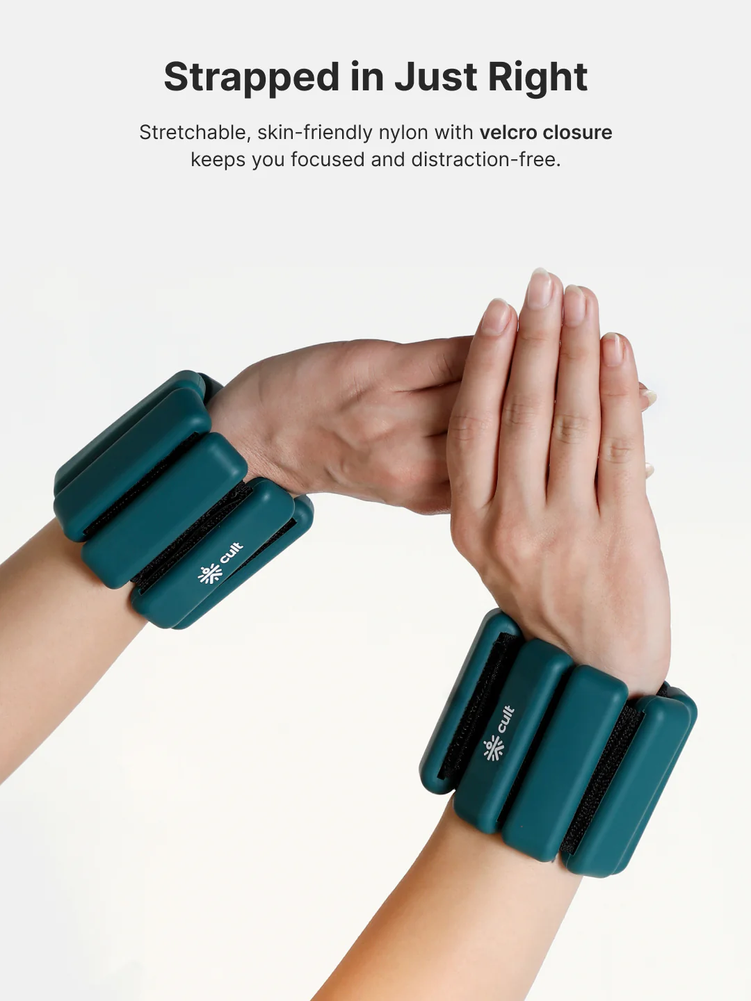 Adjustable Ankle and Wrist Weights (450 g x 2) pair with Removable 60 g Slots Green Customisable Weights for Running, Walking, Yoga & Workouts - Image 4