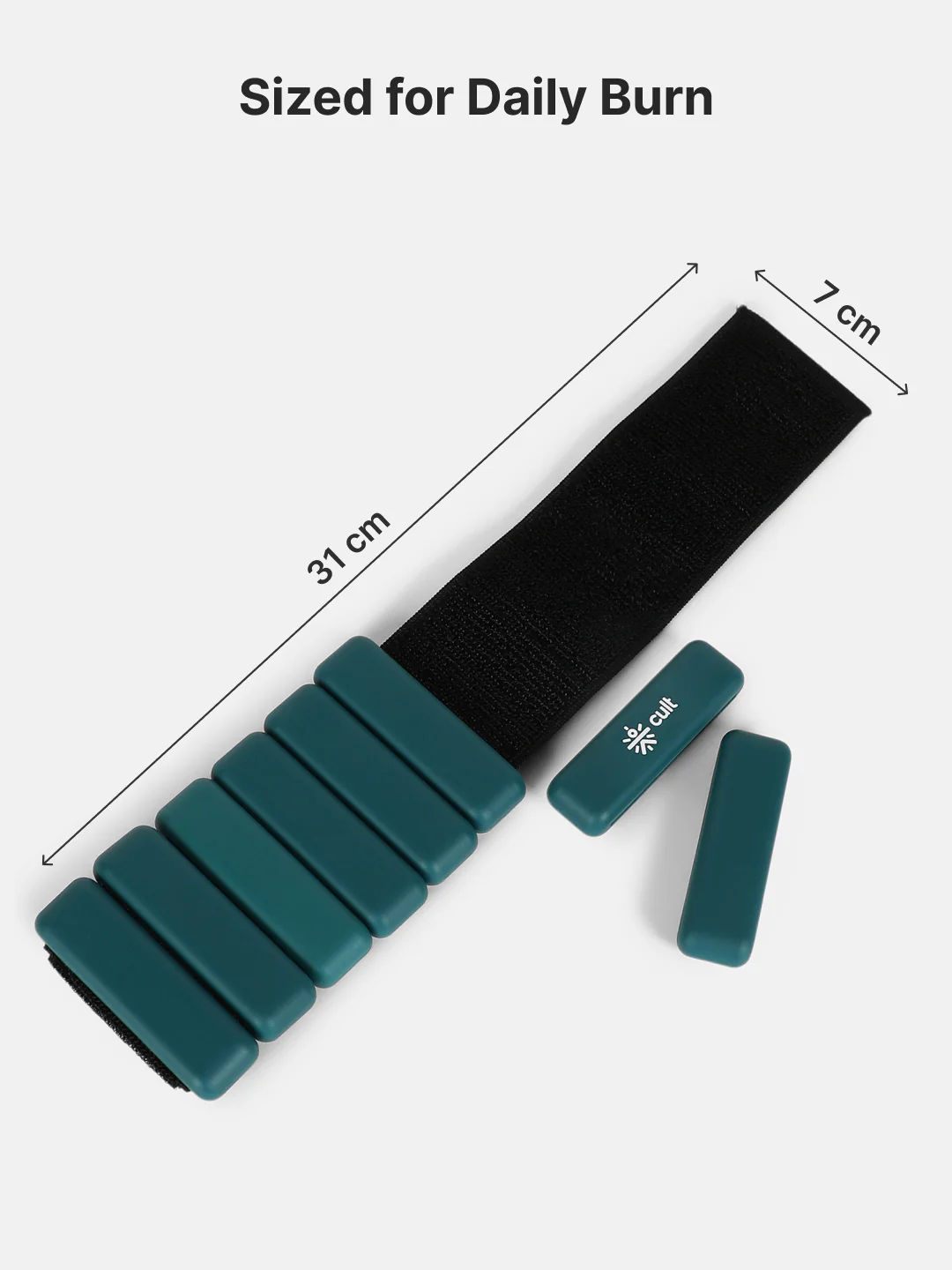 Adjustable Ankle and Wrist Weights (450 g x 2) pair with Removable 60 g Slots Green Customisable Weights for Running, Walking, Yoga & Workouts - Image 7