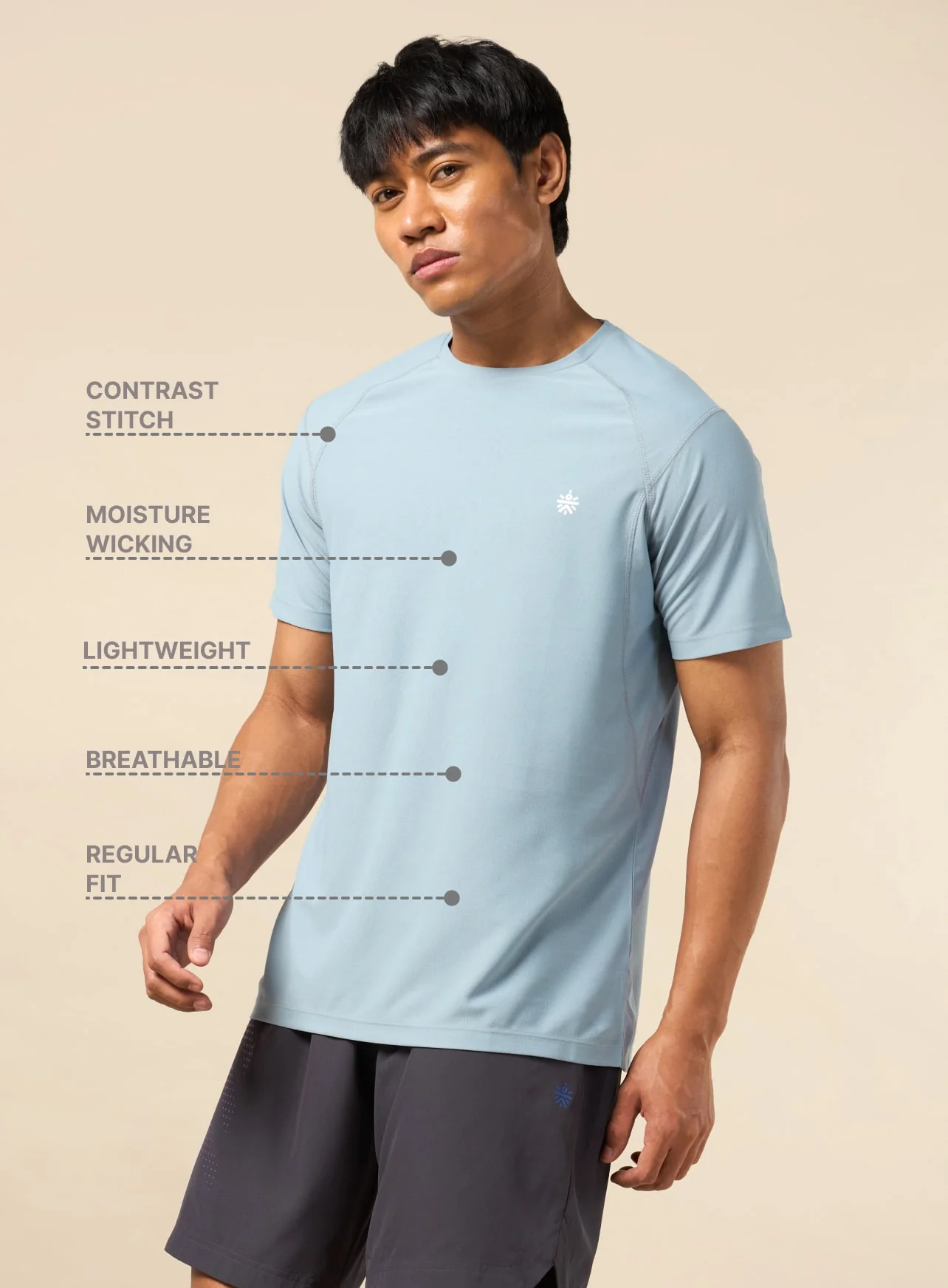All Day Active Grey Training Tee - Image 5