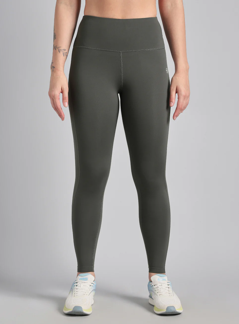 Grey All Day Active Solid Tights - Image 10