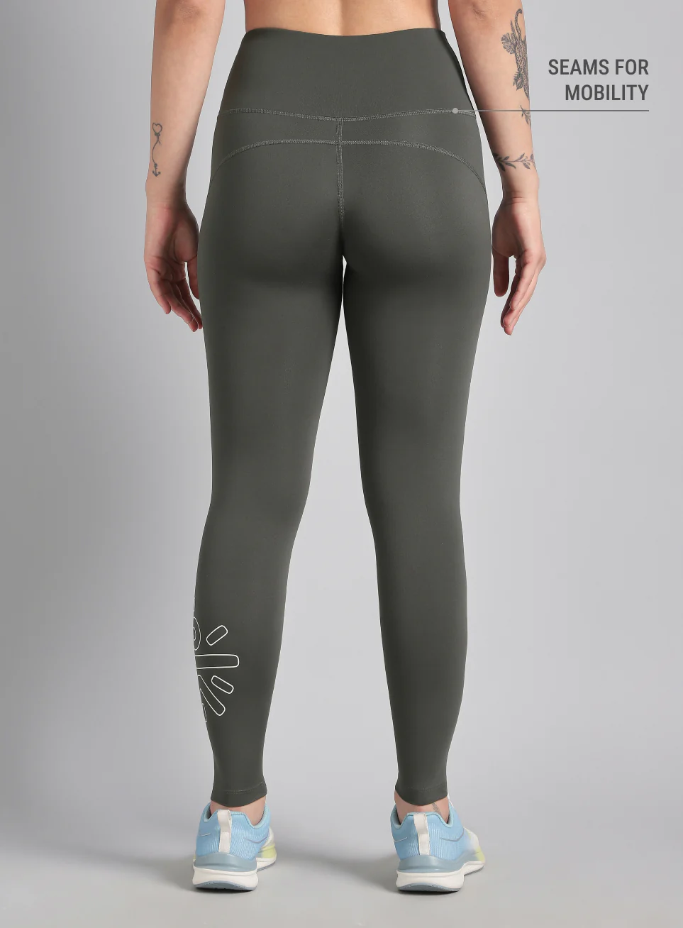 Grey All Day Active Solid Tights - Image 3