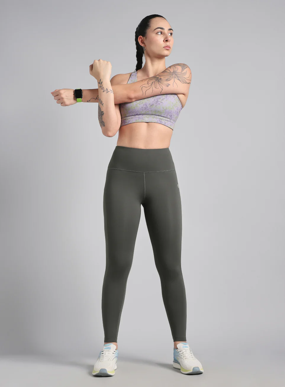 Grey All Day Active Solid Tights - Image 8