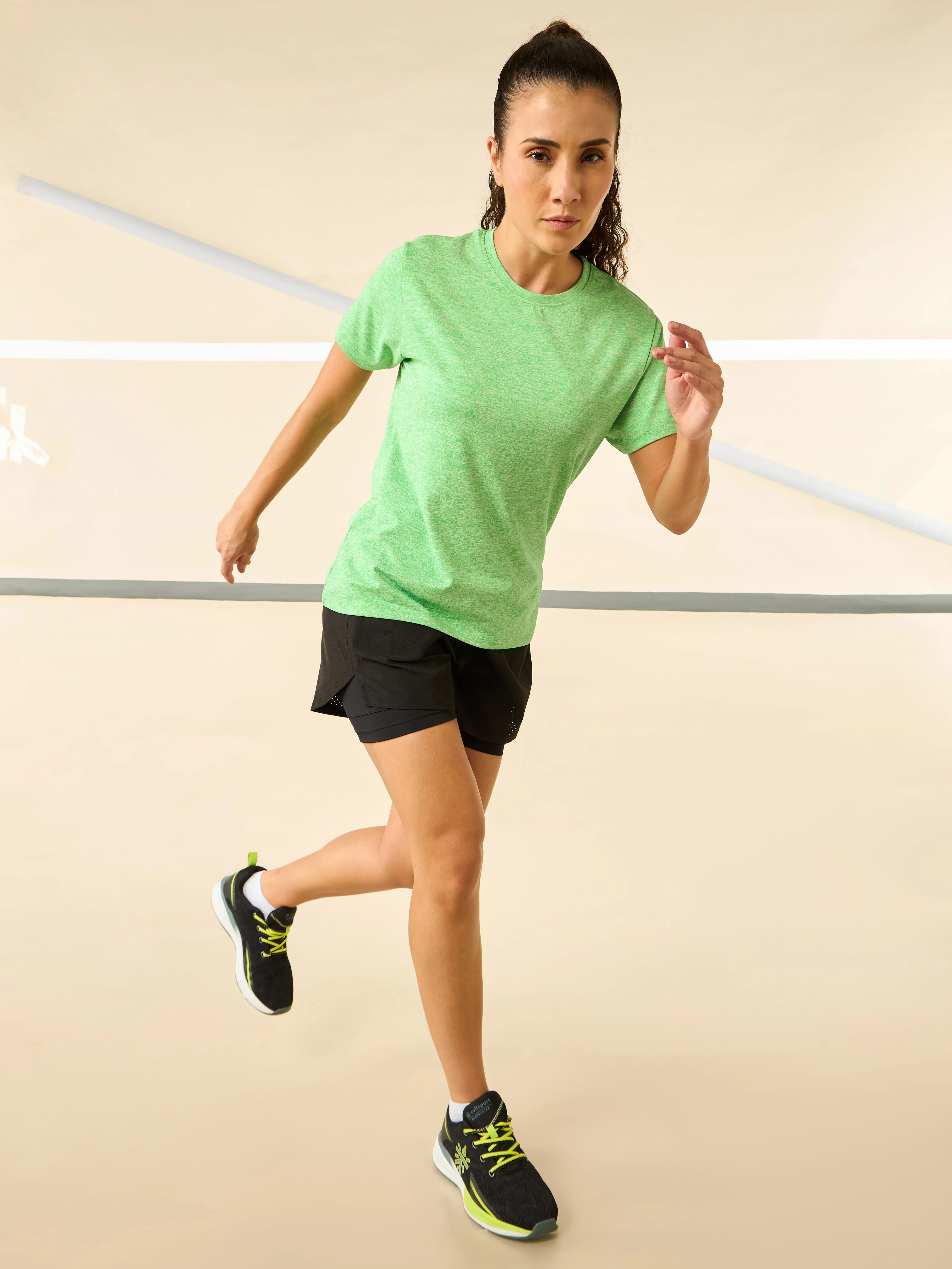 Women's All Day Workout Green Comfortech T-shirt - Image 3