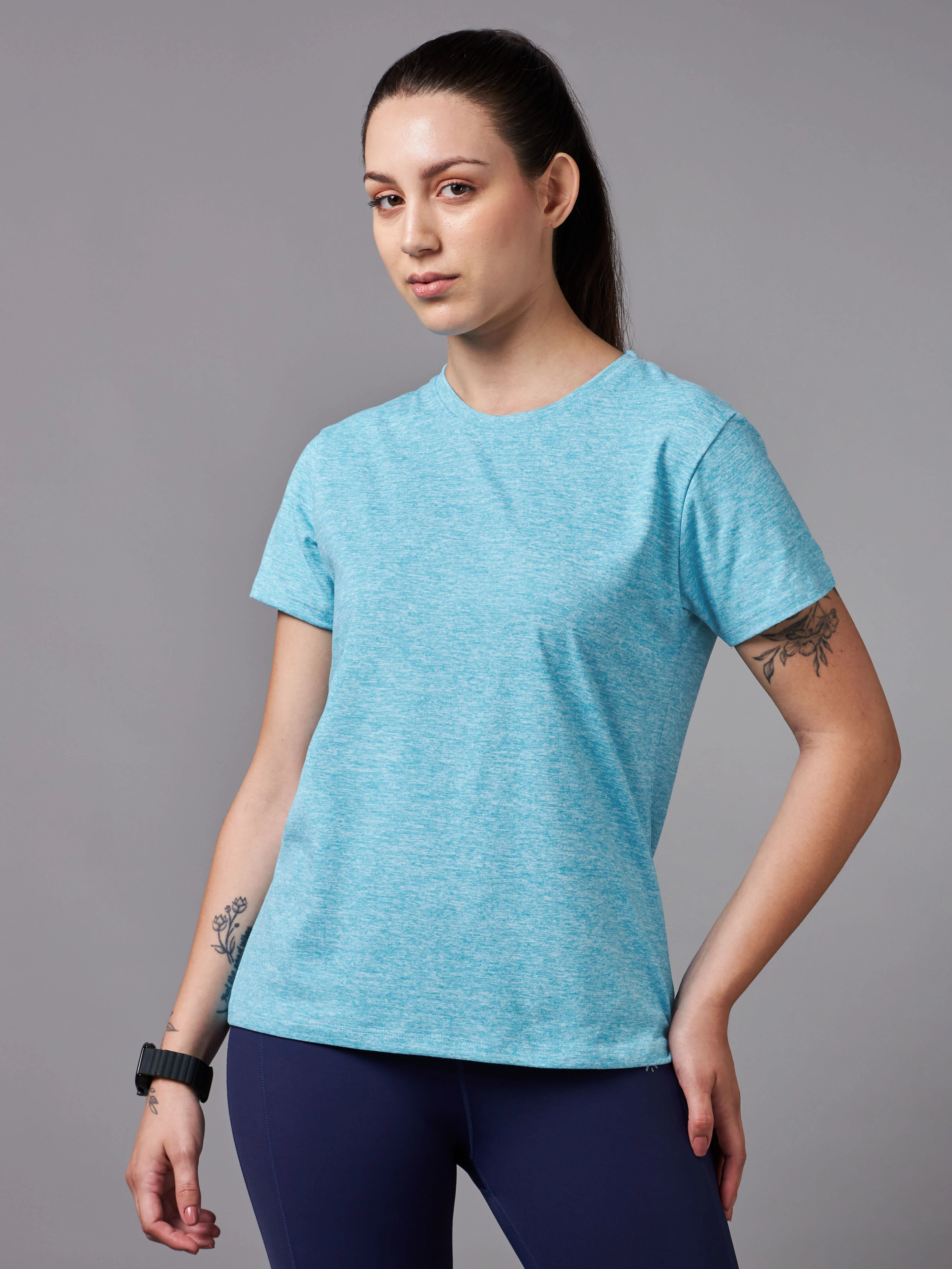 Women's All Day Workout Blue Comfortech T-shirt - Image 4