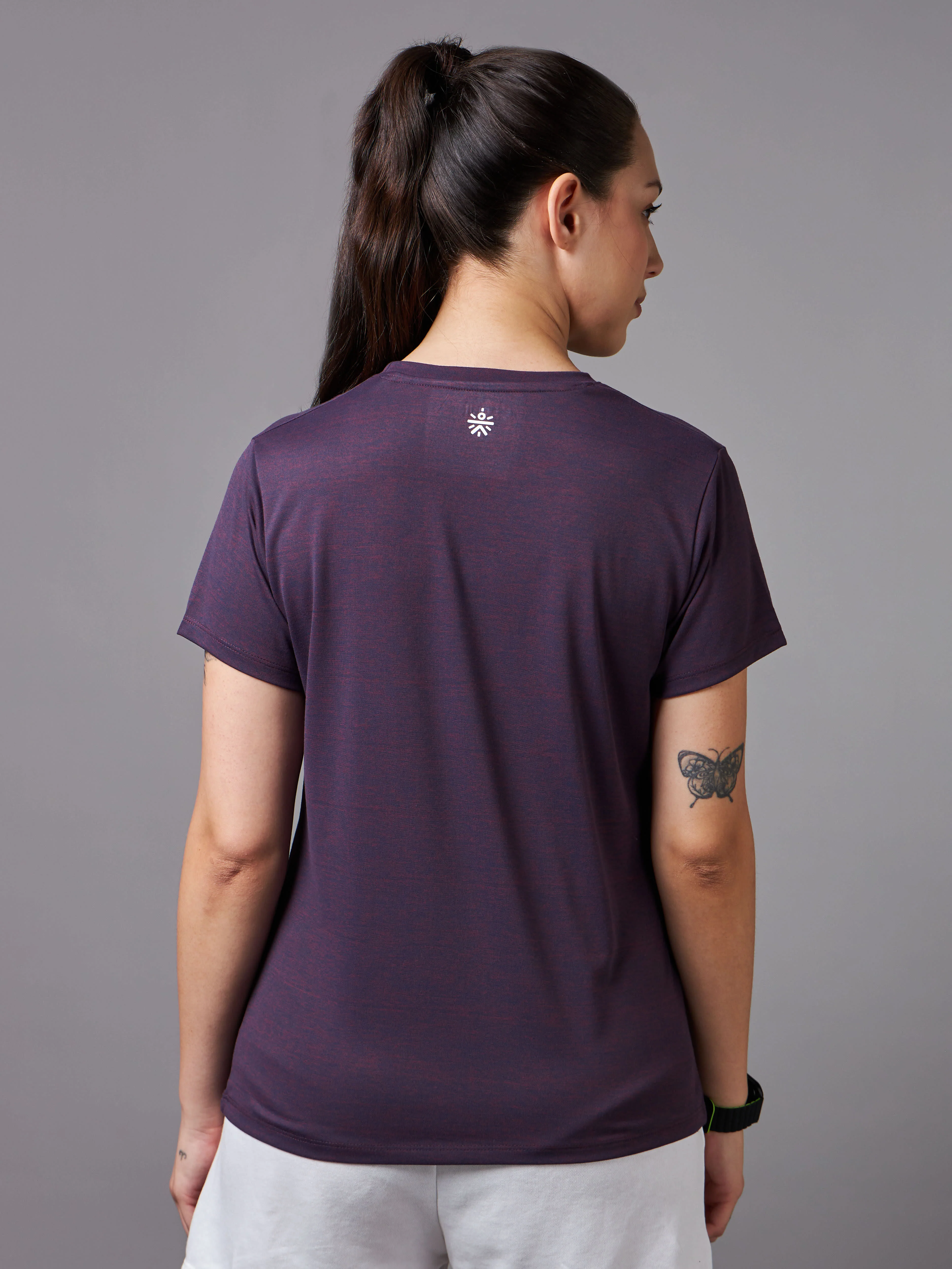 Women's All Day Workout Purple Comfortech T-shirt - Image 5