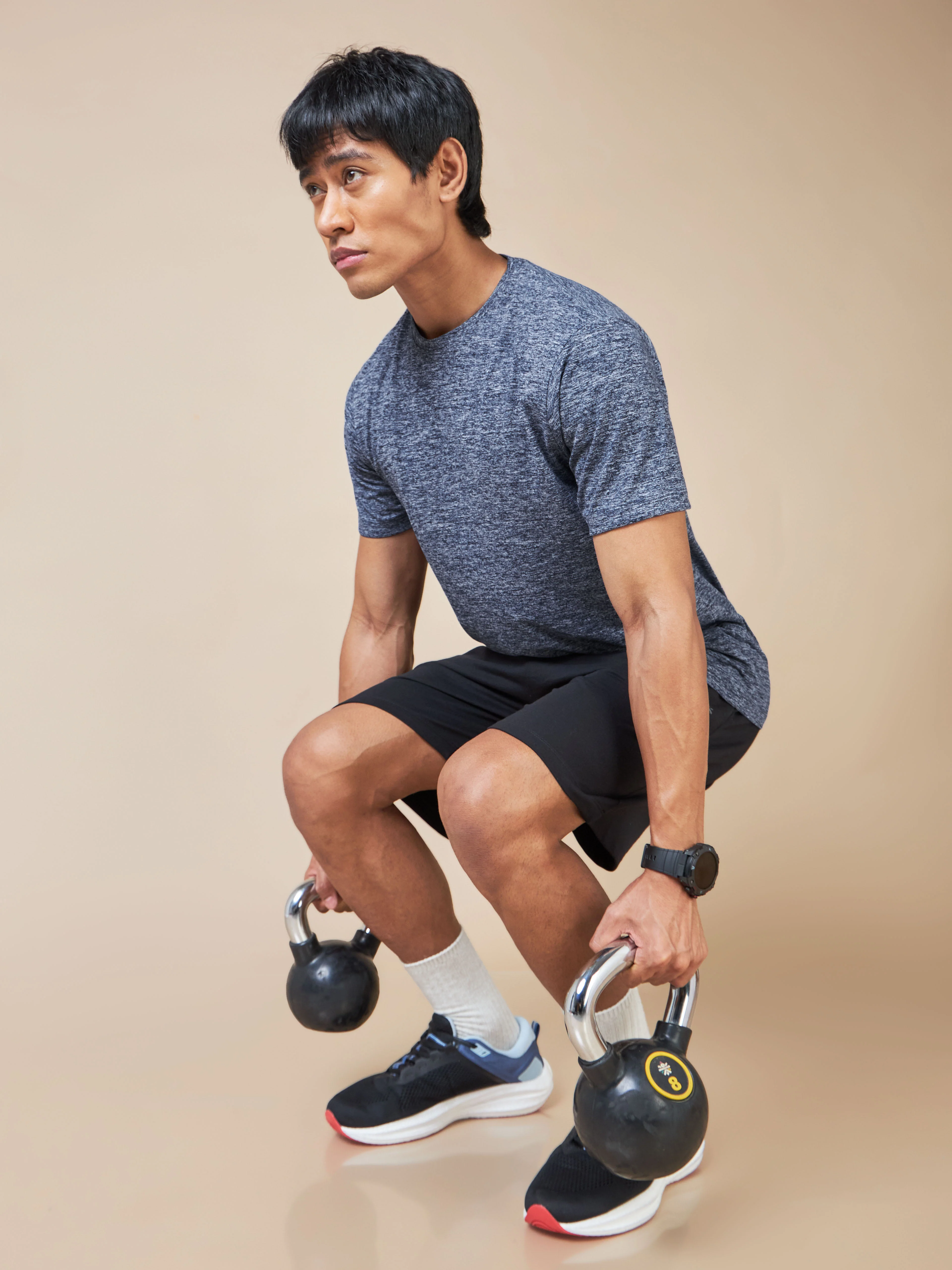 Men's All Day Workout Navy Comfortech T-shirt - Image 2