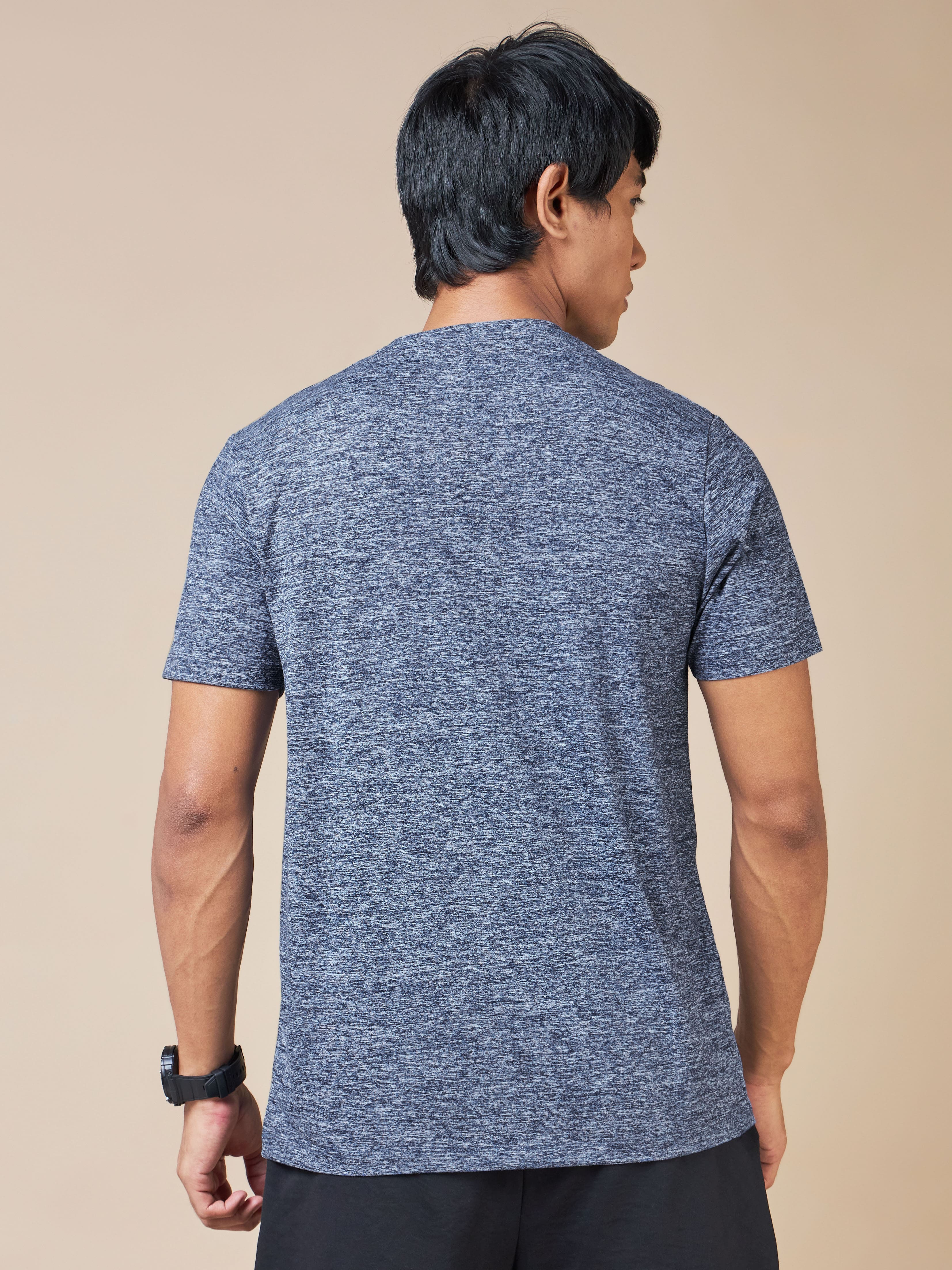 Men's All Day Workout Navy Comfortech T-shirt - Image 6