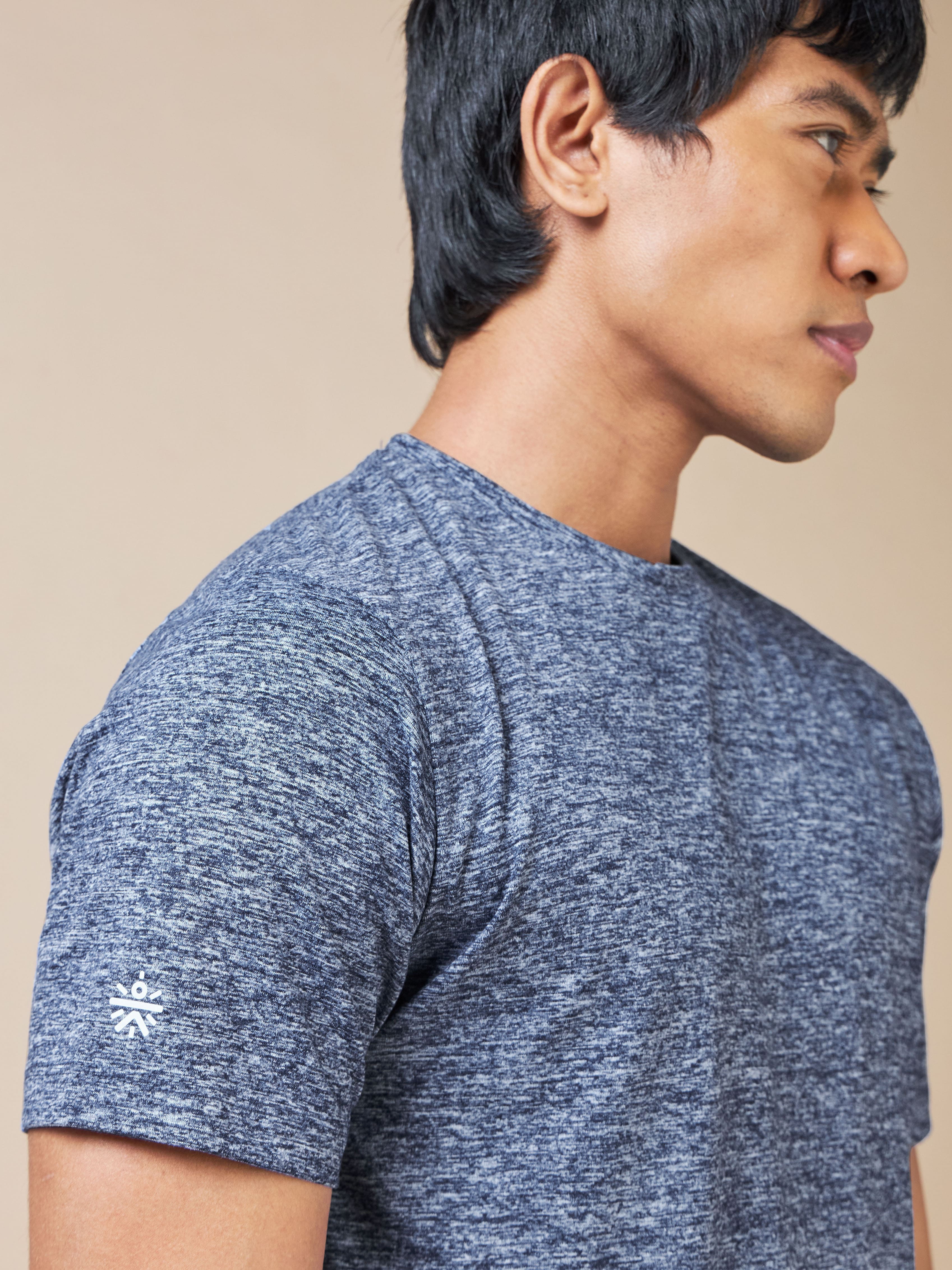 Men's All Day Workout Navy Comfortech T-shirt - Image 8