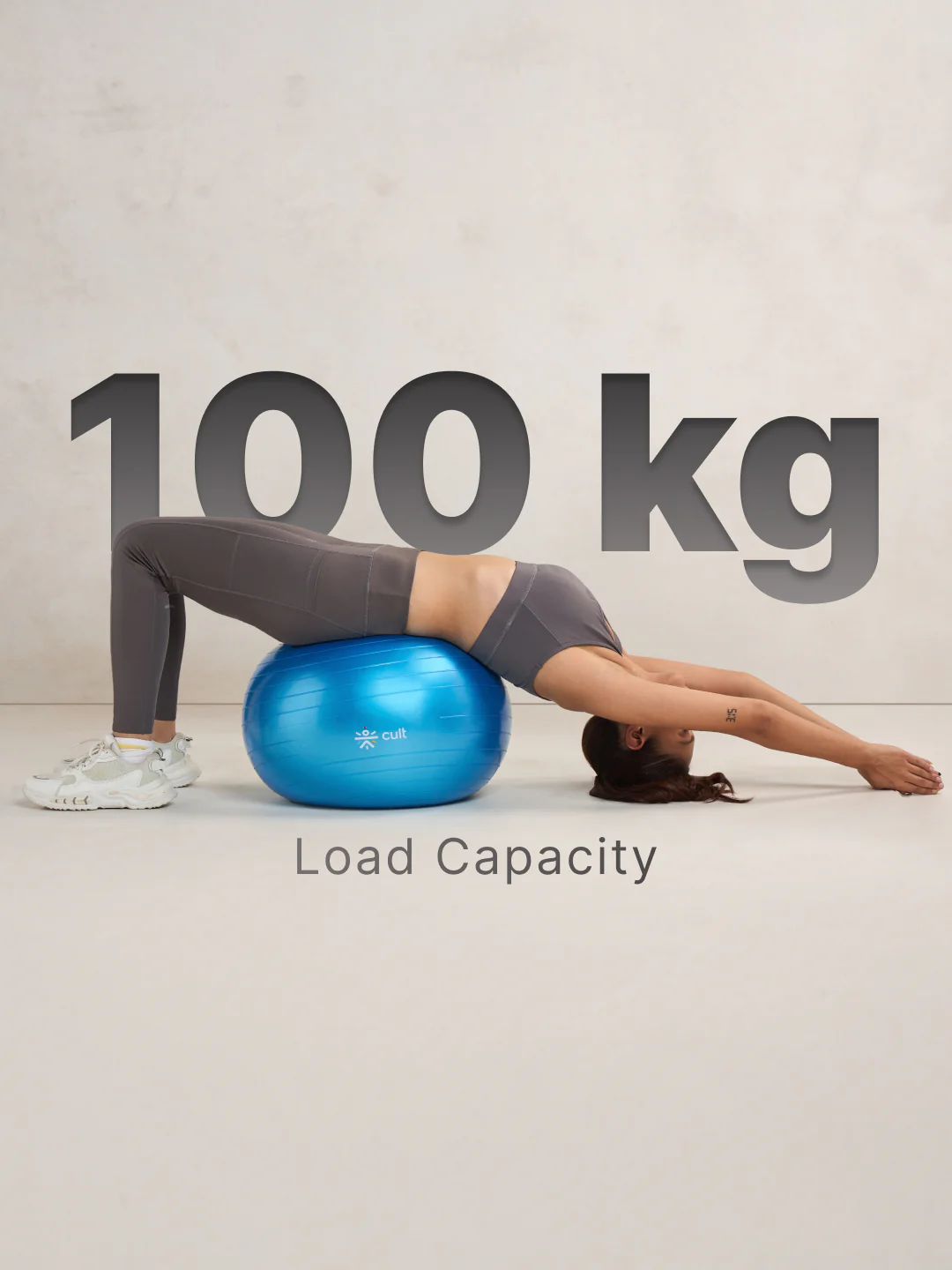 Anti-Burst Versatile Gym Ball with Pump Blue - Image 5