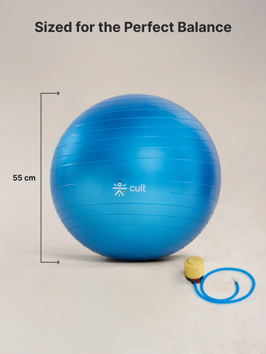 Anti-Burst Versatile Gym Ball with Pump Blue - Image 8