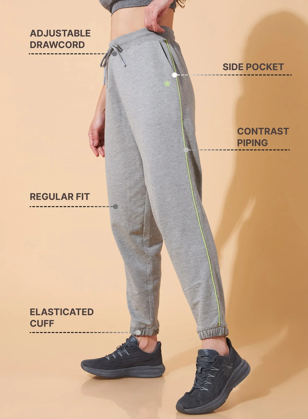 Women Grey Anyday Anywhere Joggers - Image 4