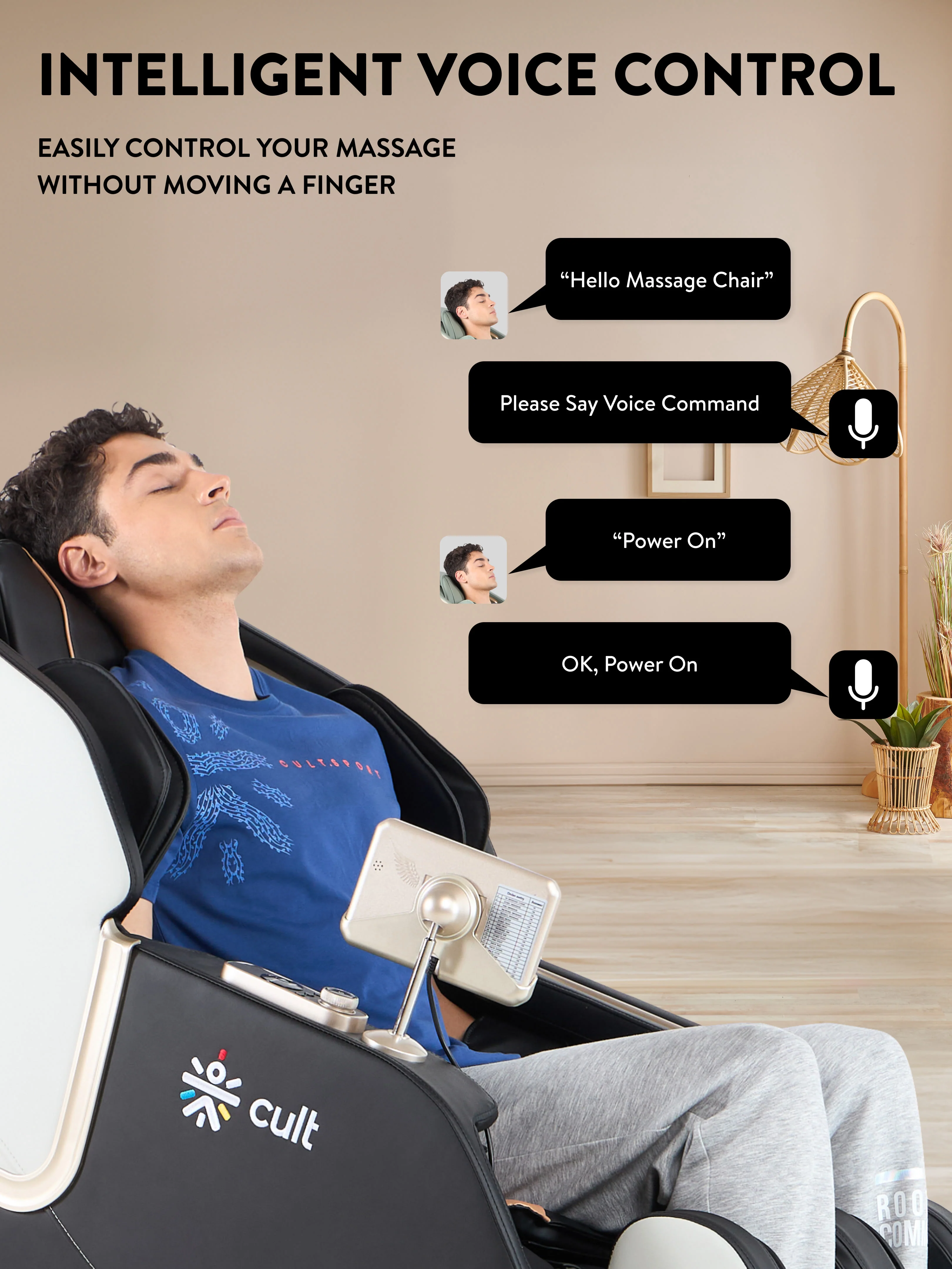 Cult Apex Massage Chair with Zero Gravity, SL Track 2D Massage Technique and Bluetooth AI voice Function For Full Body Massage At Home - Image 6