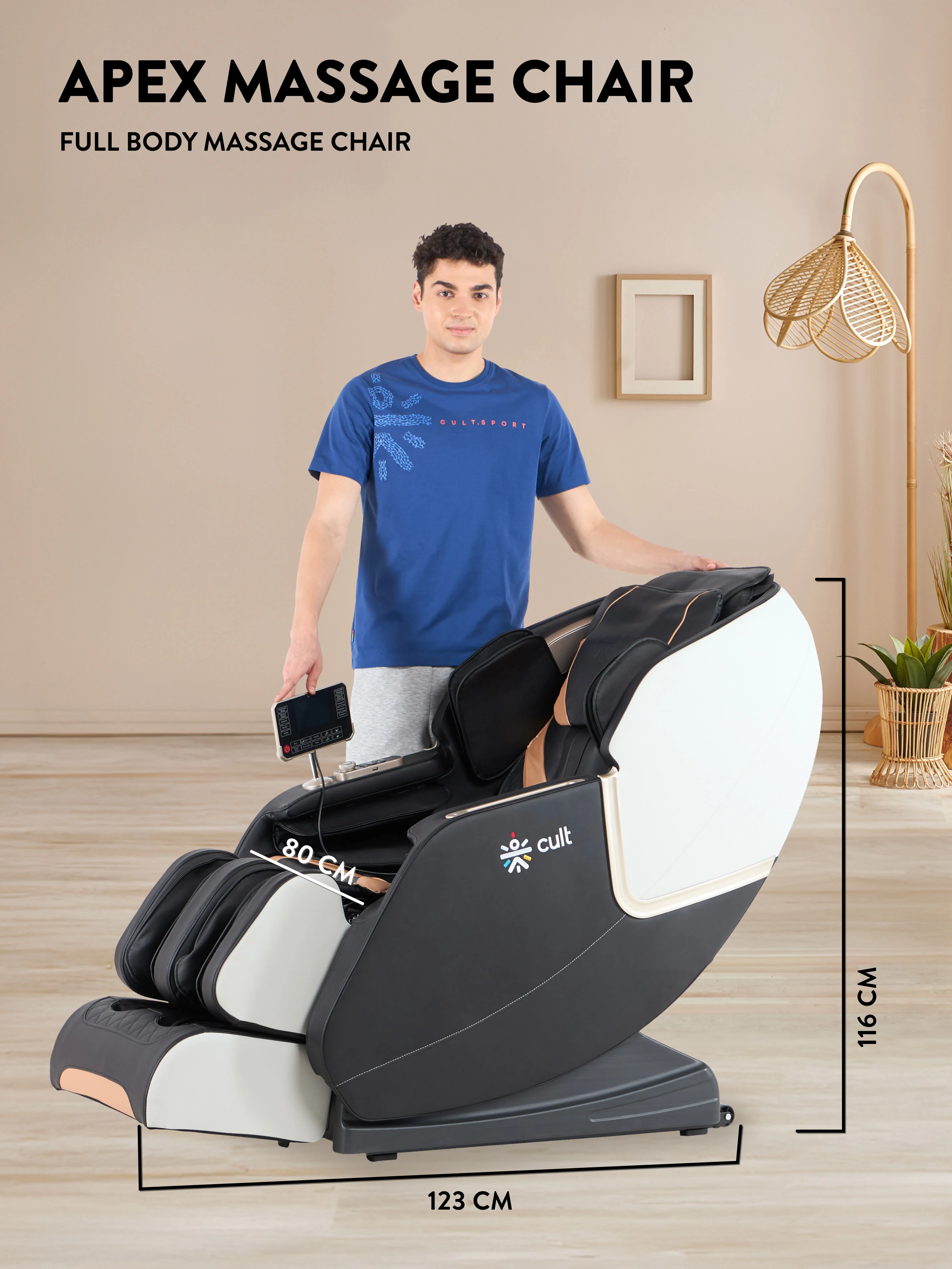 Cult Apex Massage Chair with Zero Gravity, SL Track 2D Massage Technique and Bluetooth AI voice Function For Full Body Massage At Home - Image 7