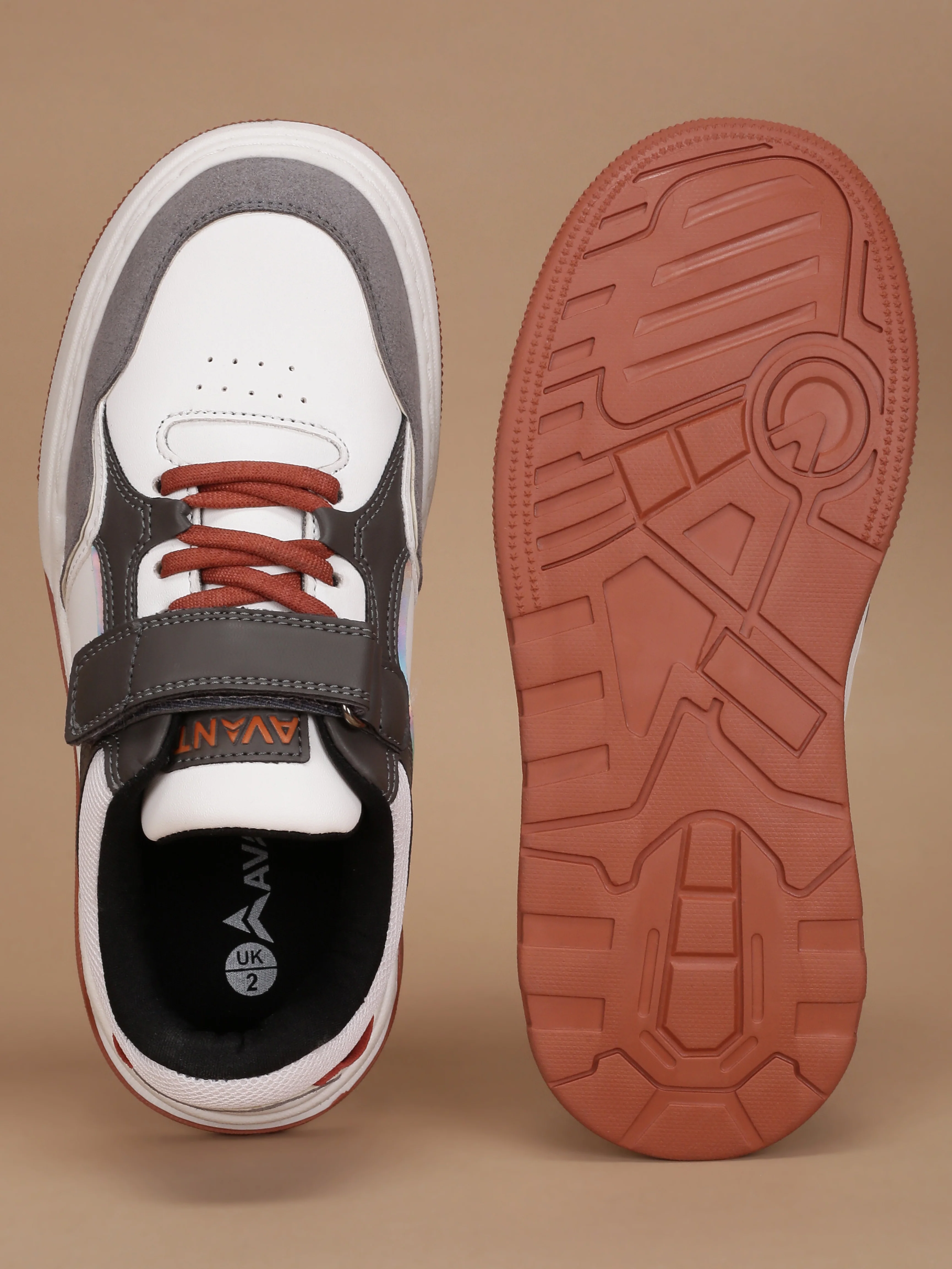 Avant Kids Jetster Sneakers - Grey/Orange - Image 5