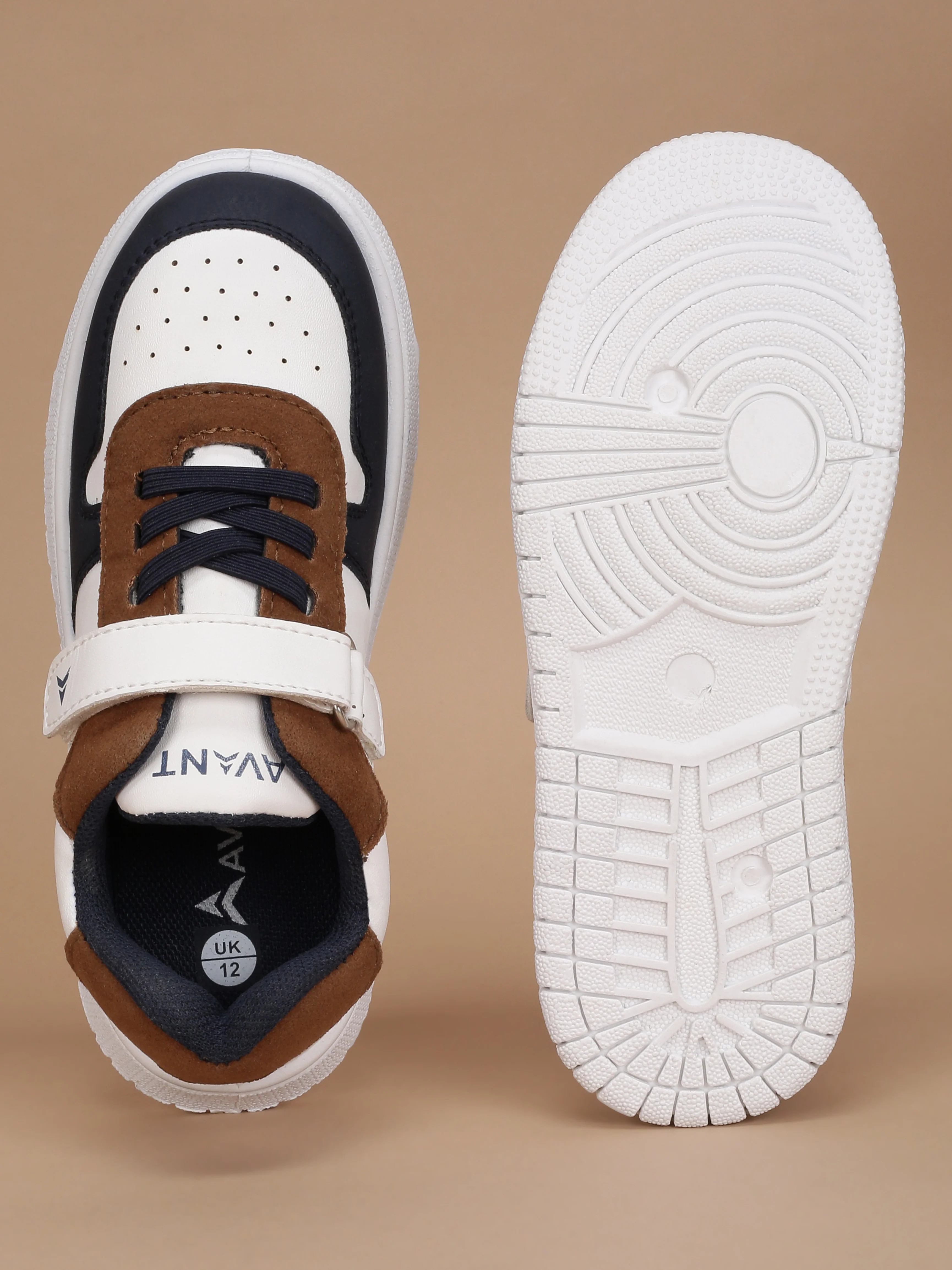Avant Kids MiniVogue Sneakers - Tan/Navy - Image 5