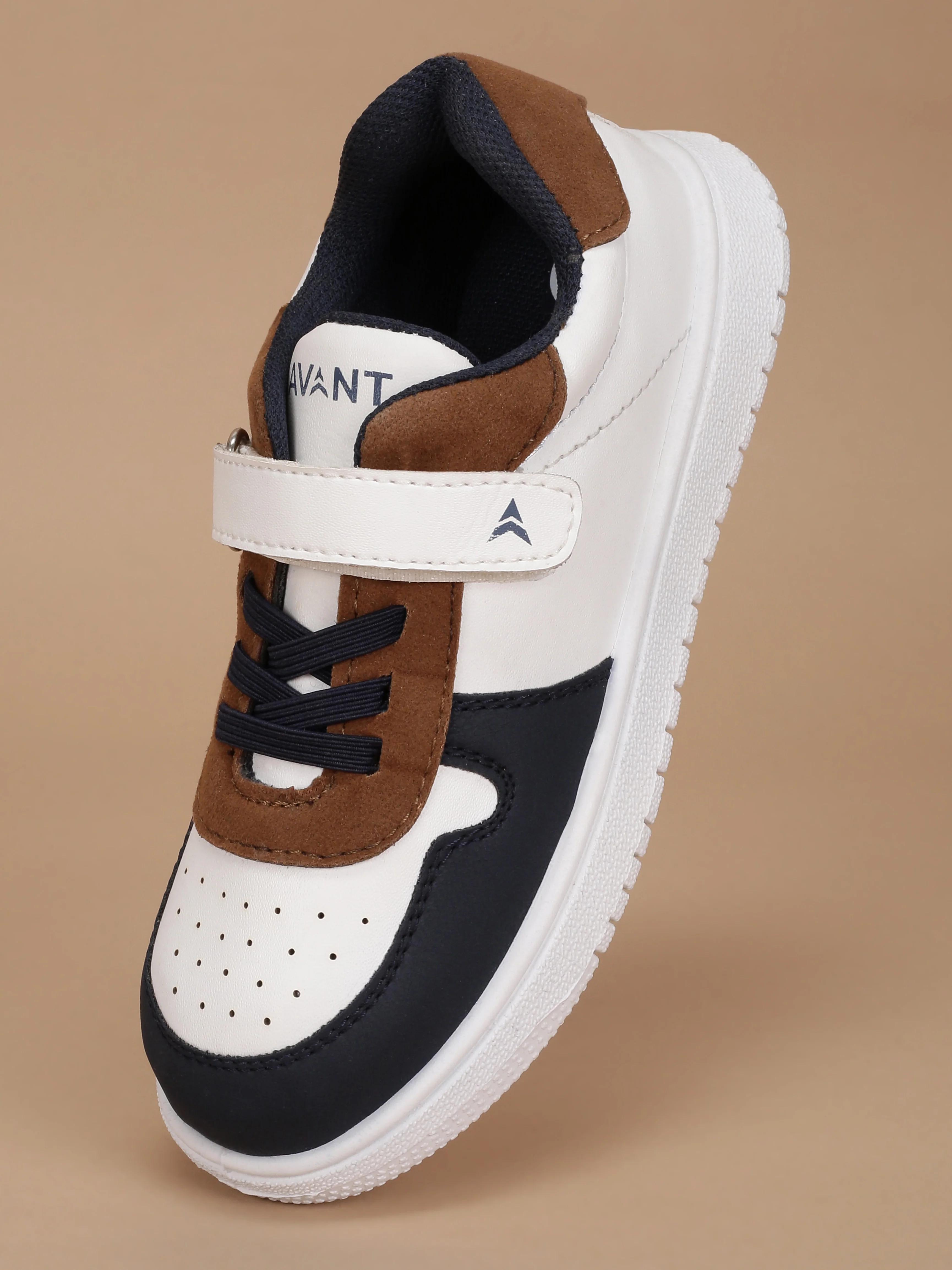 Avant Kids MiniVogue Sneakers - Tan/Navy - Image 8