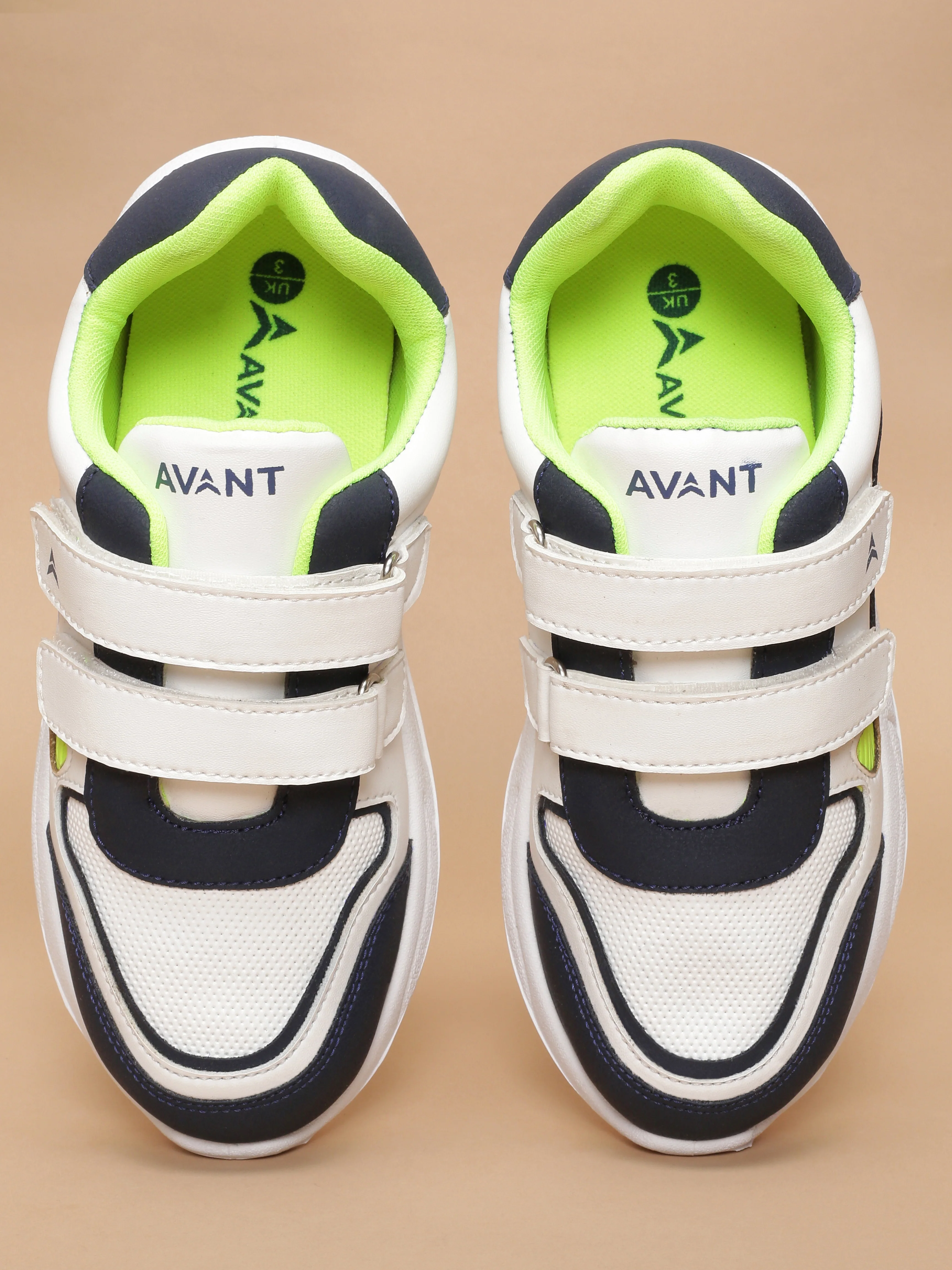 Avant Kids TurboTots Sneaker - White/Navy Blue - Image 10