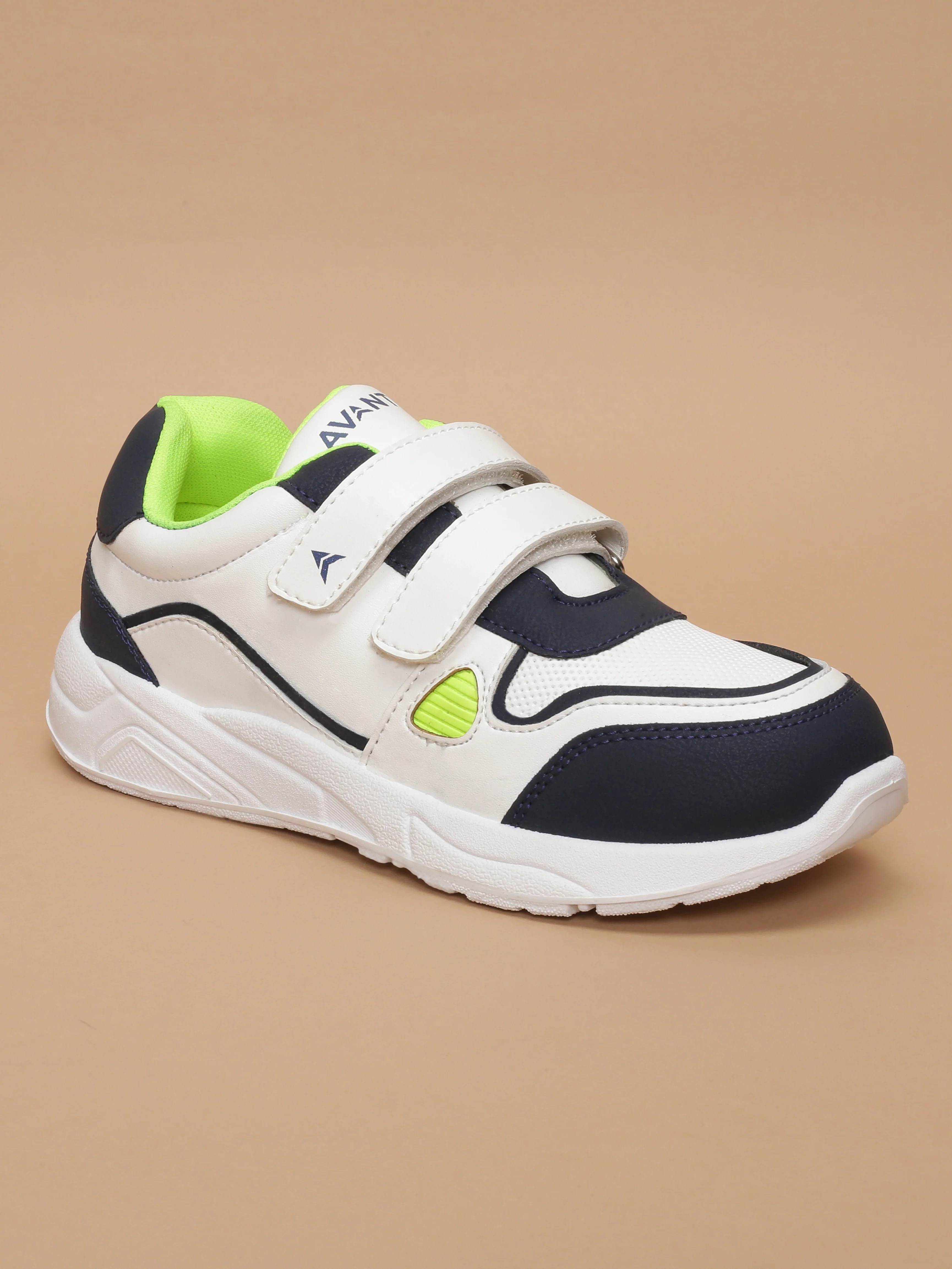 Avant Kids TurboTots Sneaker - White/Navy Blue - Image 5