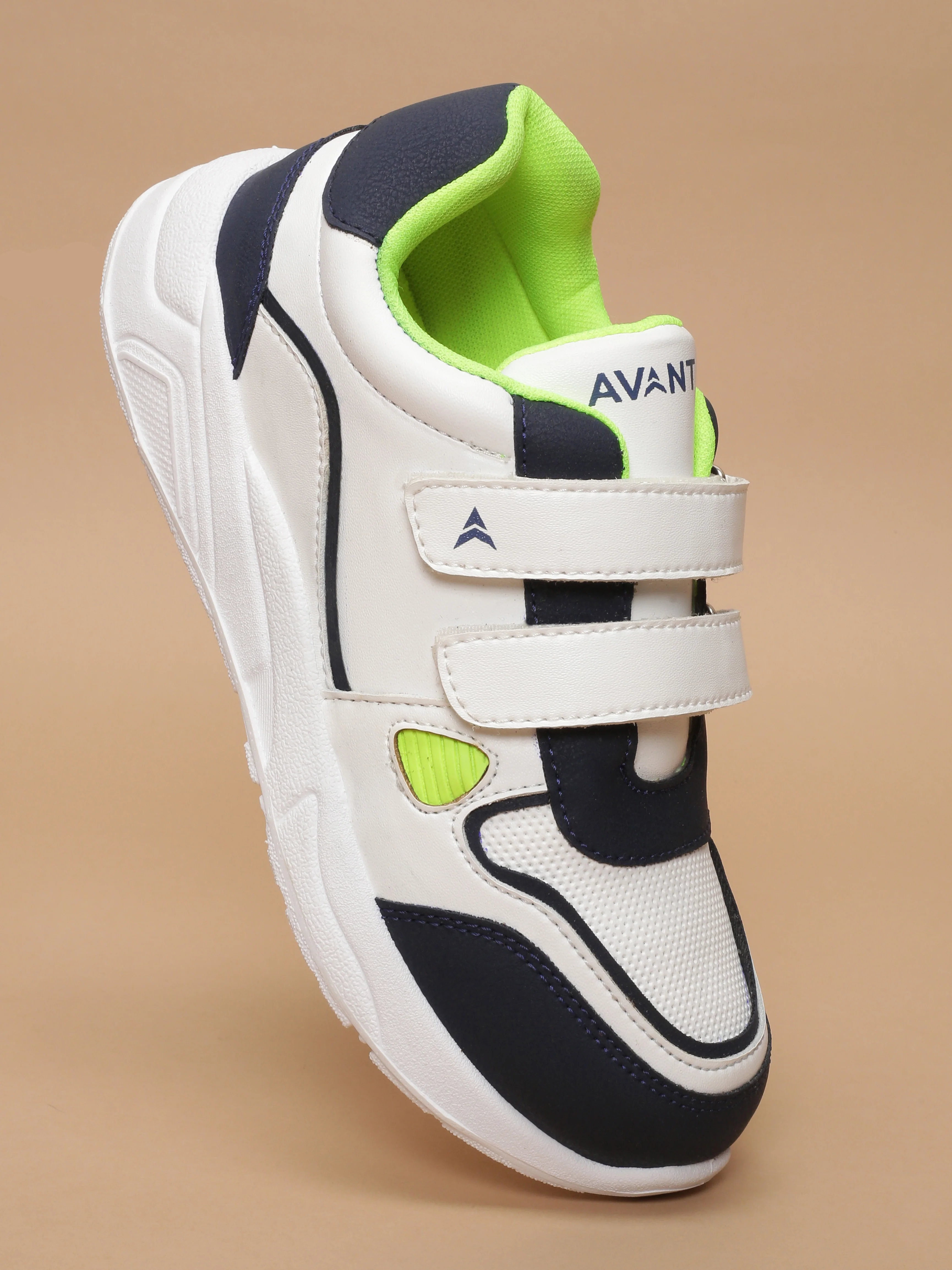 Avant Kids TurboTots Sneaker - White/Navy Blue - Image 6