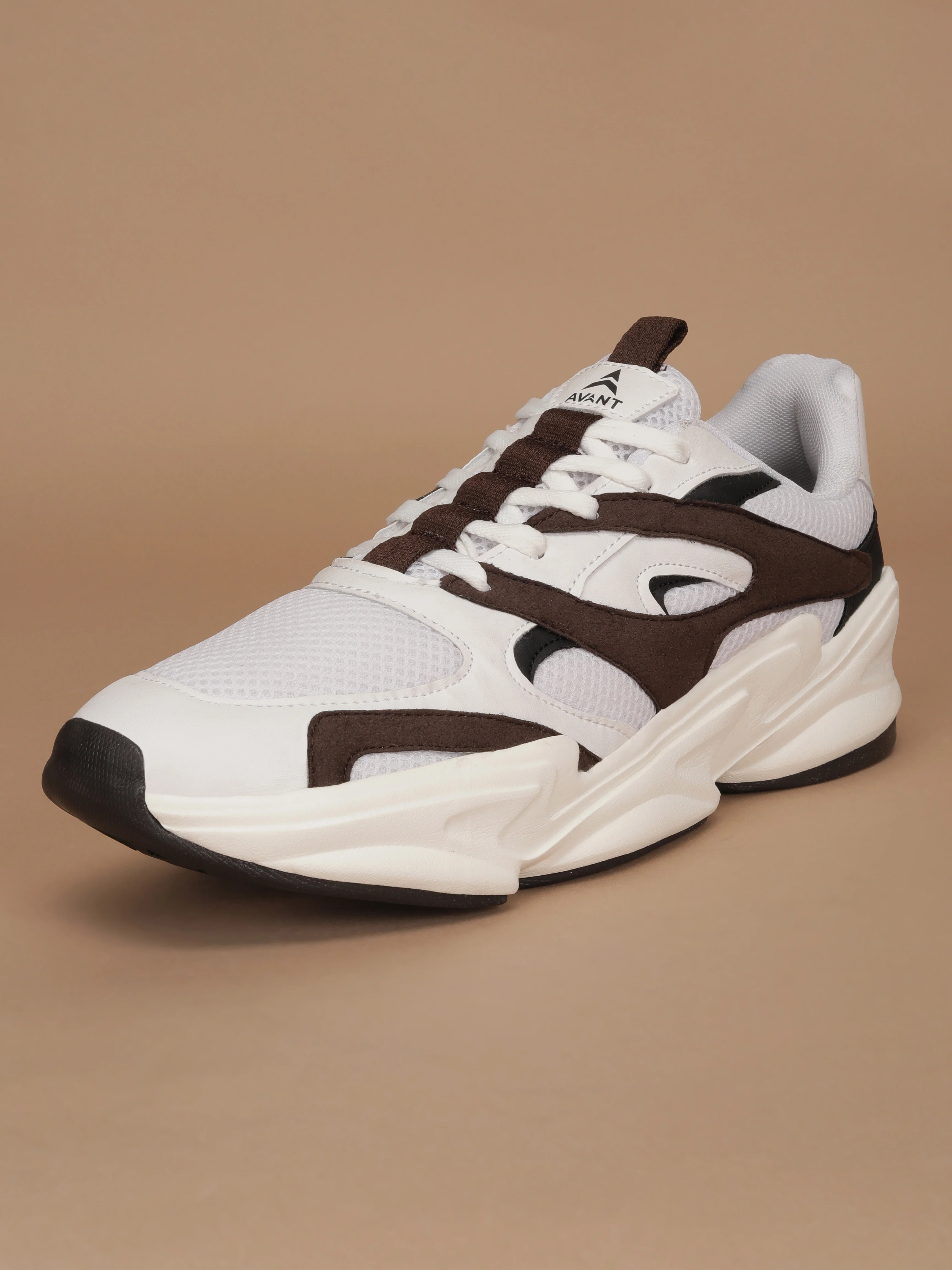 Avant Men DriftPulse Sneakers - White/Brown - Image 4