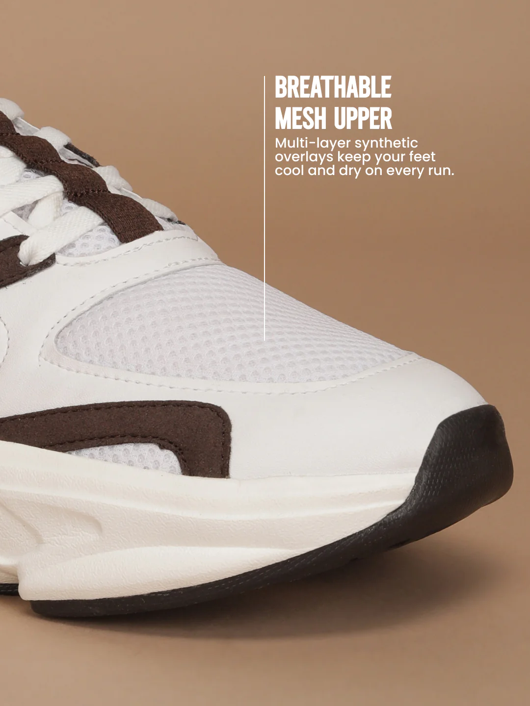 Avant Men DriftPulse Sneakers - White/Brown - Image 5