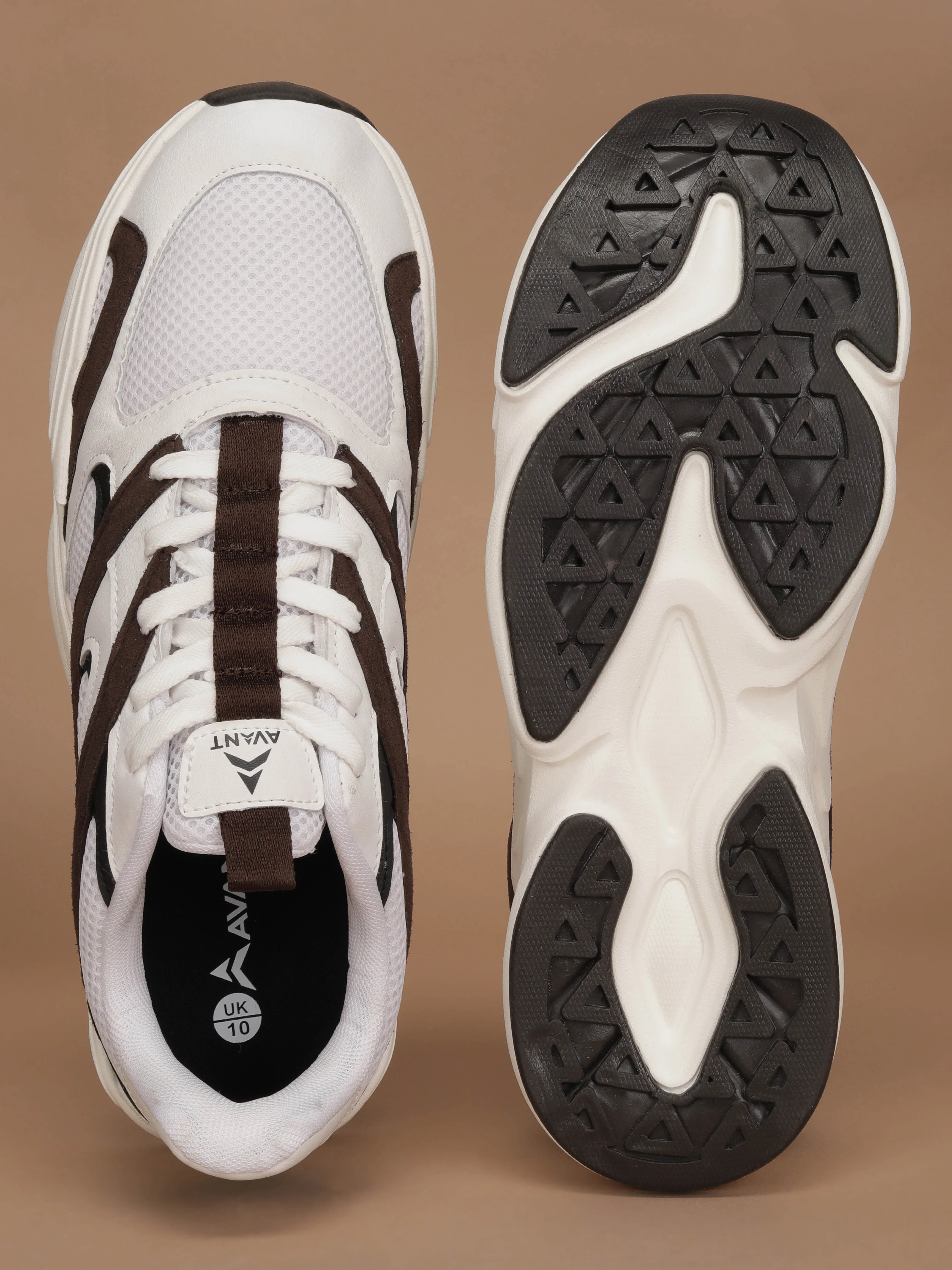 Avant Men DriftPulse Sneakers - White/Brown - Image 8
