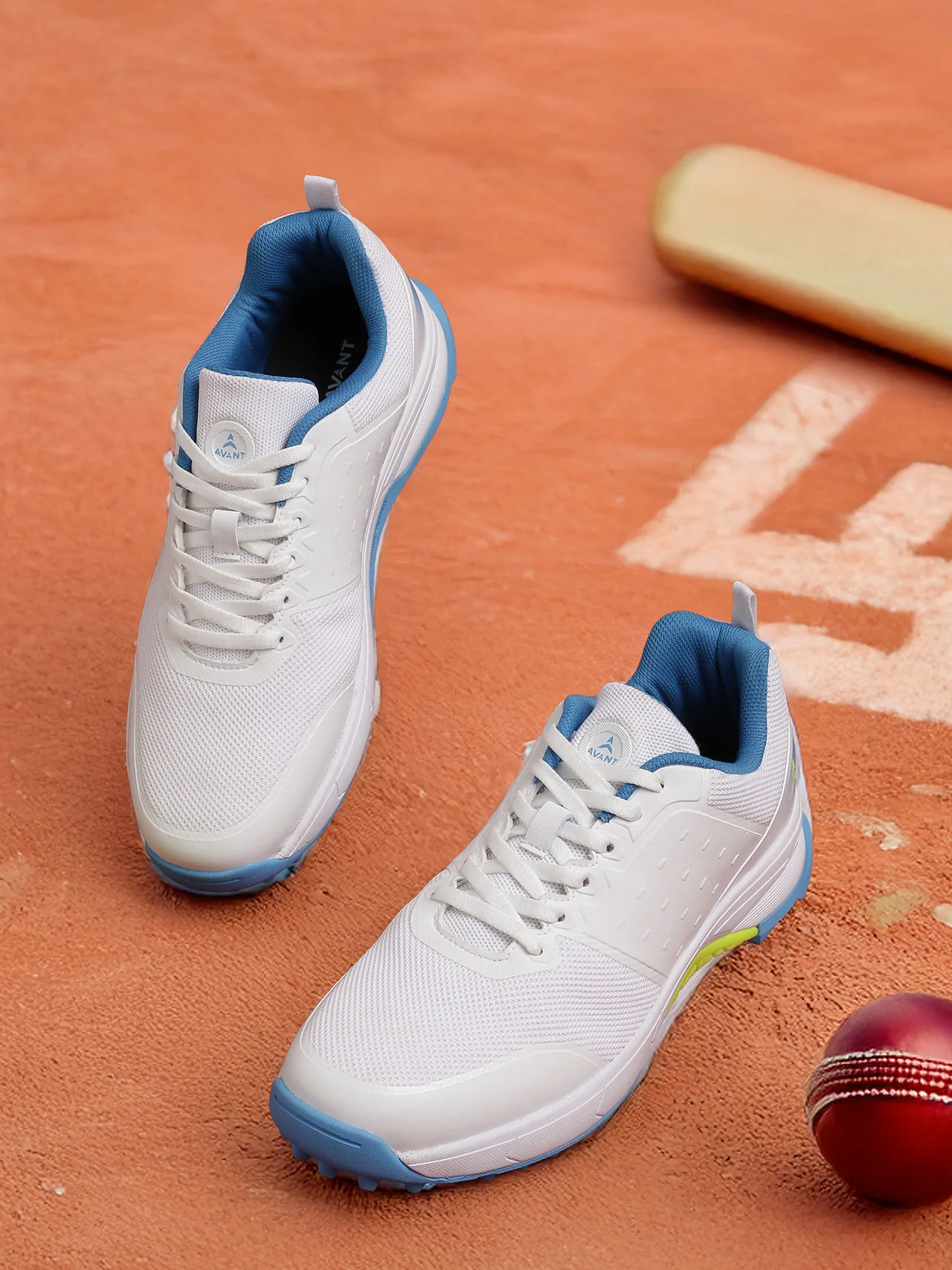 Avant Men's Active Force Cricket Shoes - White/Teal - Image 10