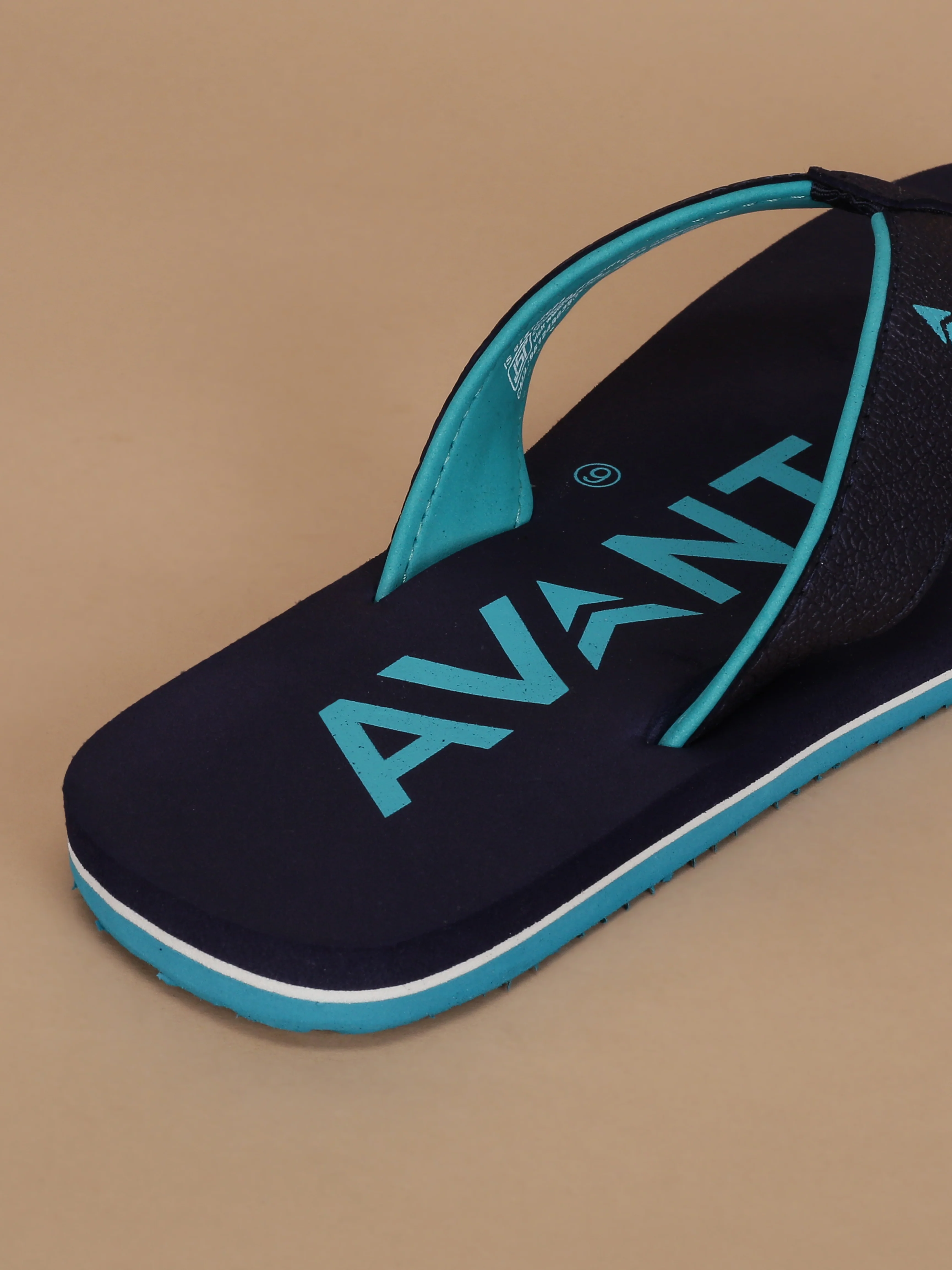 Avant Men's Aqua Flip Flops - Navy - Image 10
