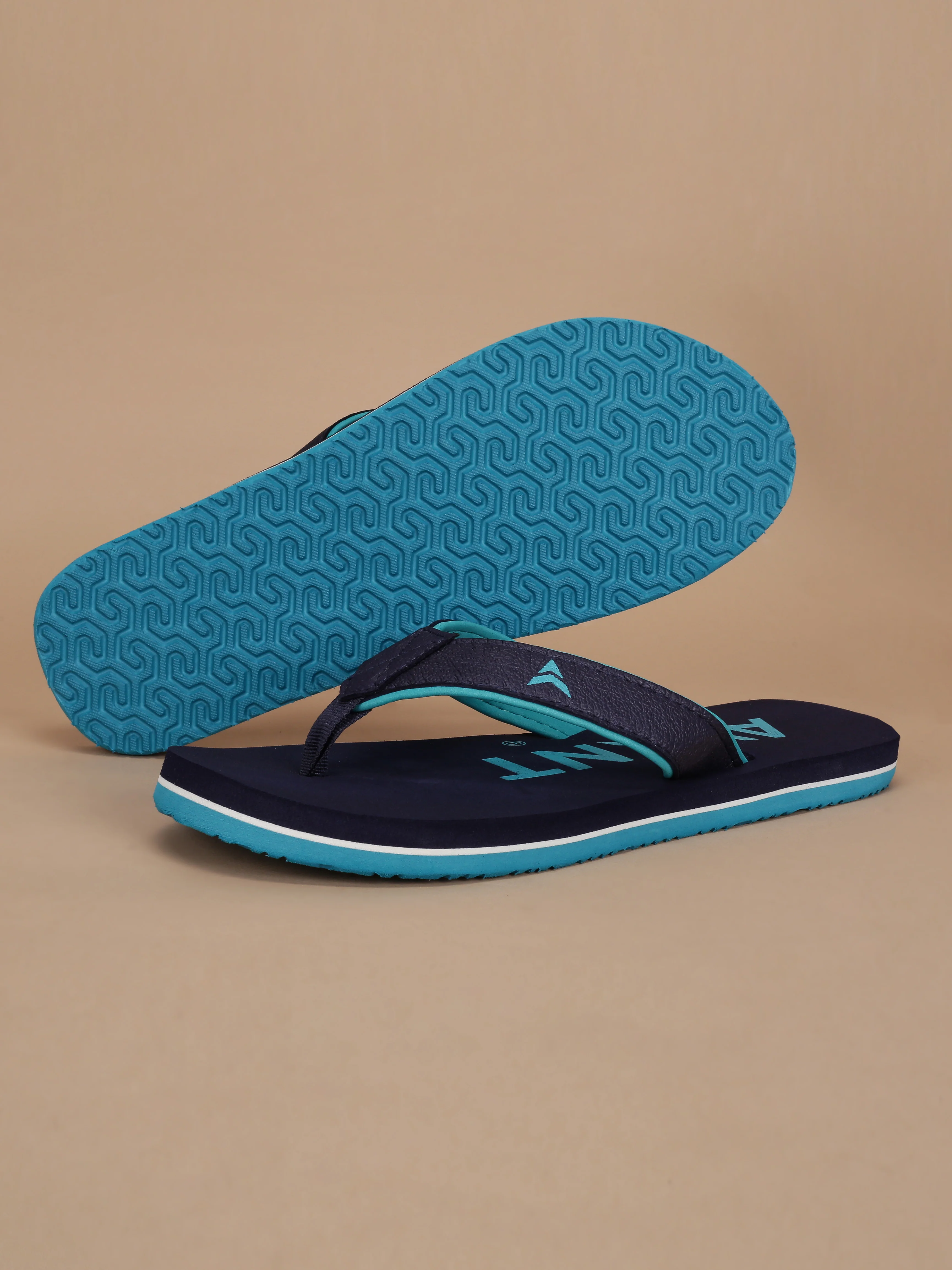 Avant Men's Aqua Flip Flops - Navy - Image 11