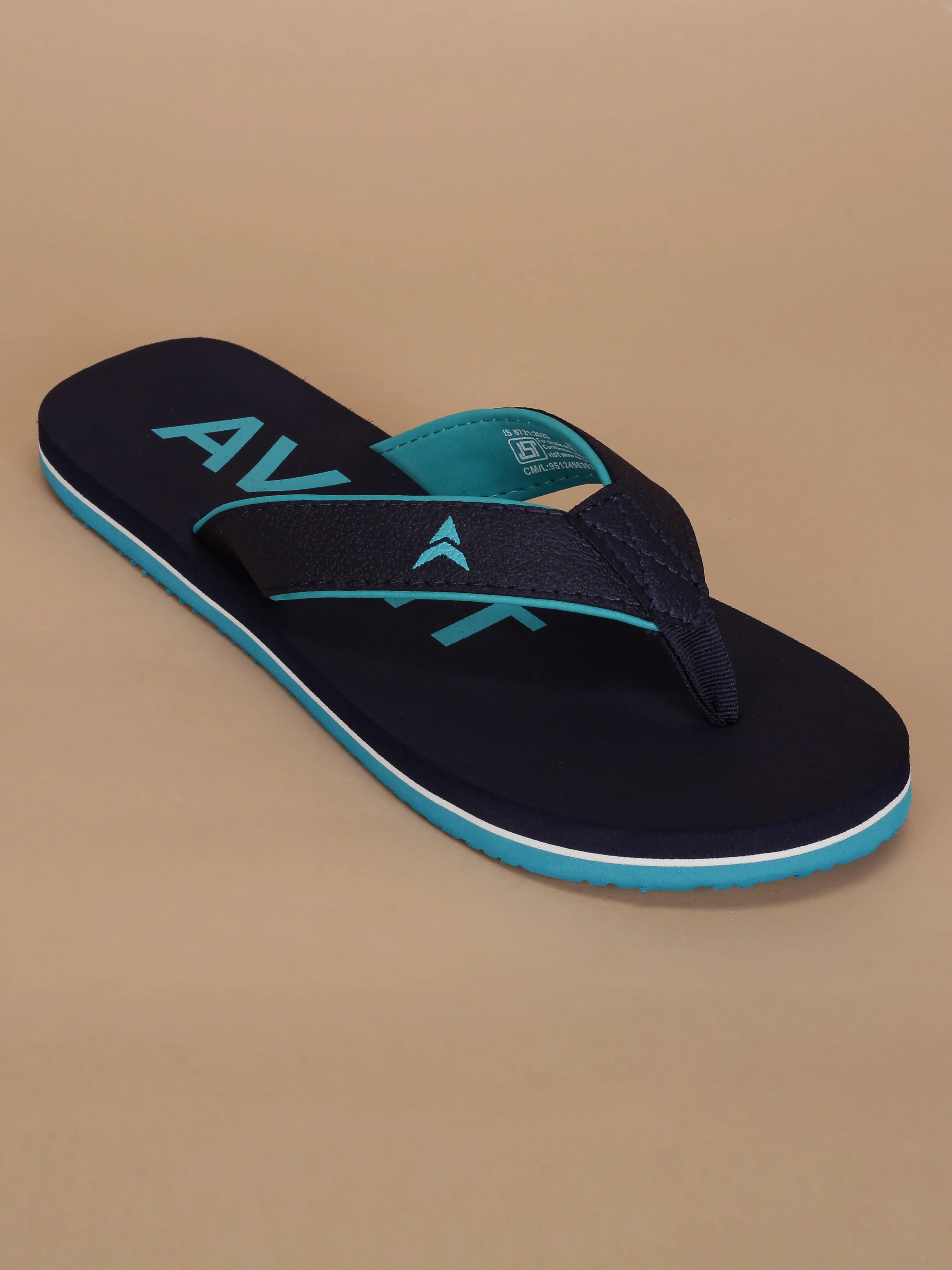 Avant Men's Aqua Flip Flops - Navy - Image 2
