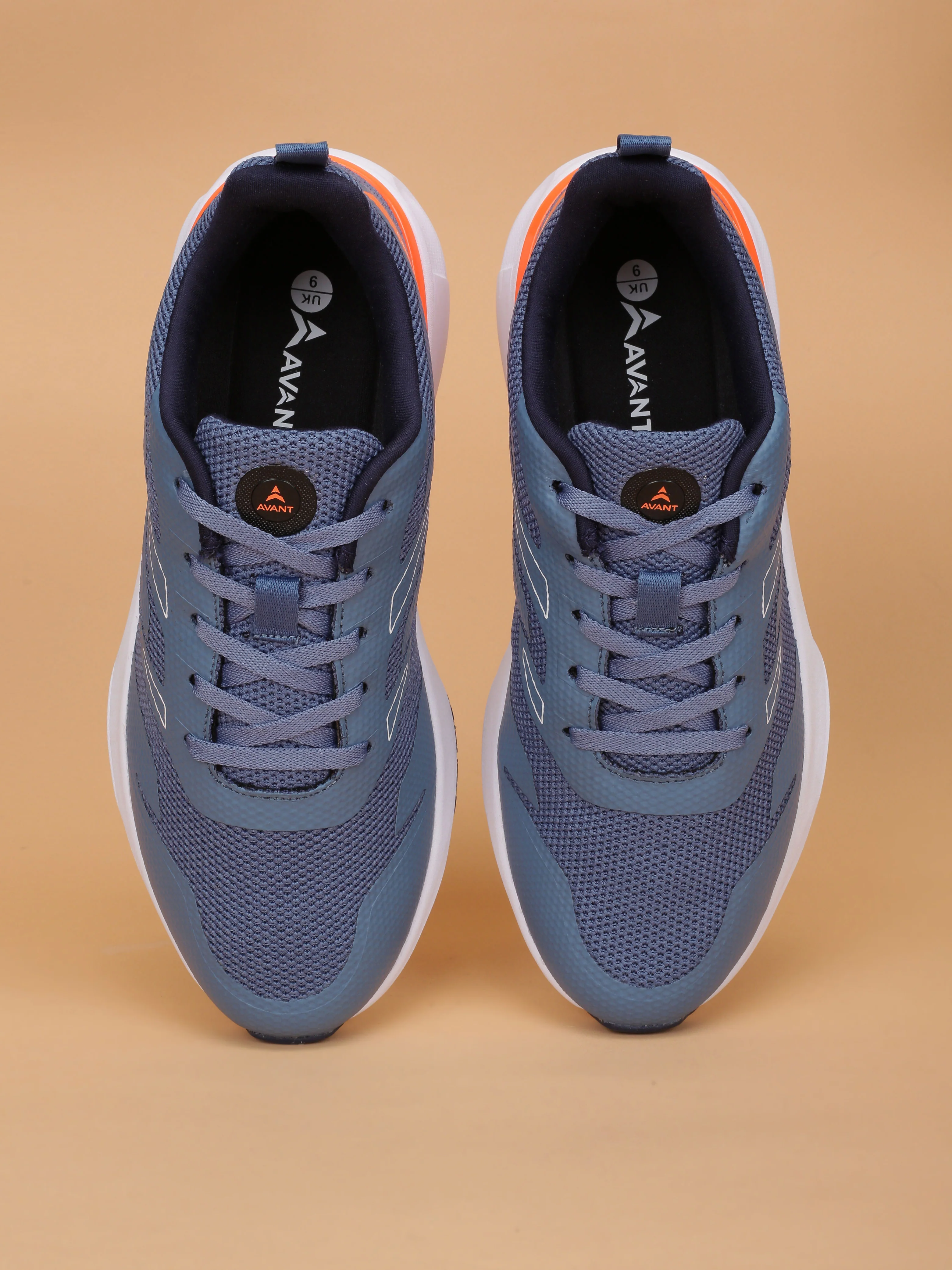 Avant Men's Aqua Ignite Sneaker Shoes - Blue/Orange - Image 4