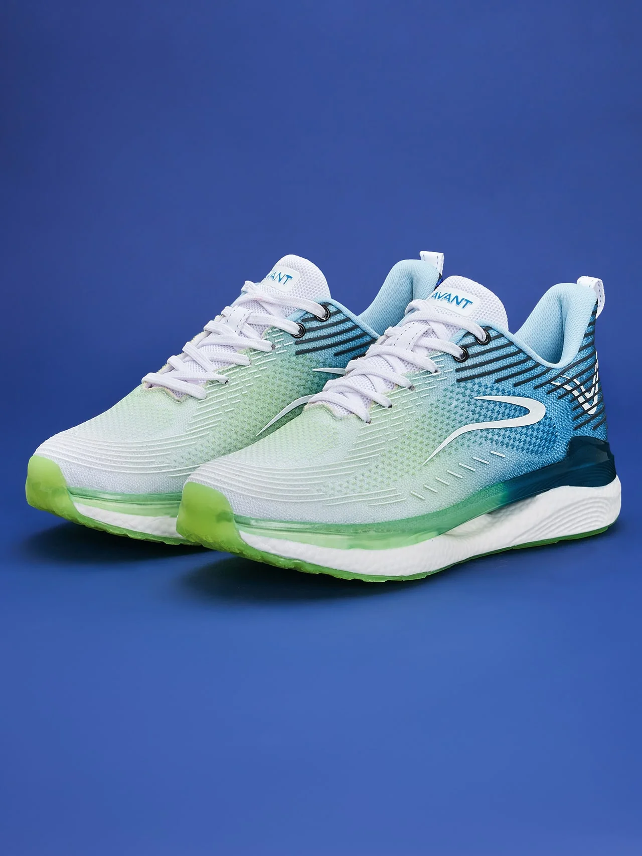 Avant Men's BounceMax Walking shoes-White/Blue/Green - Image 4