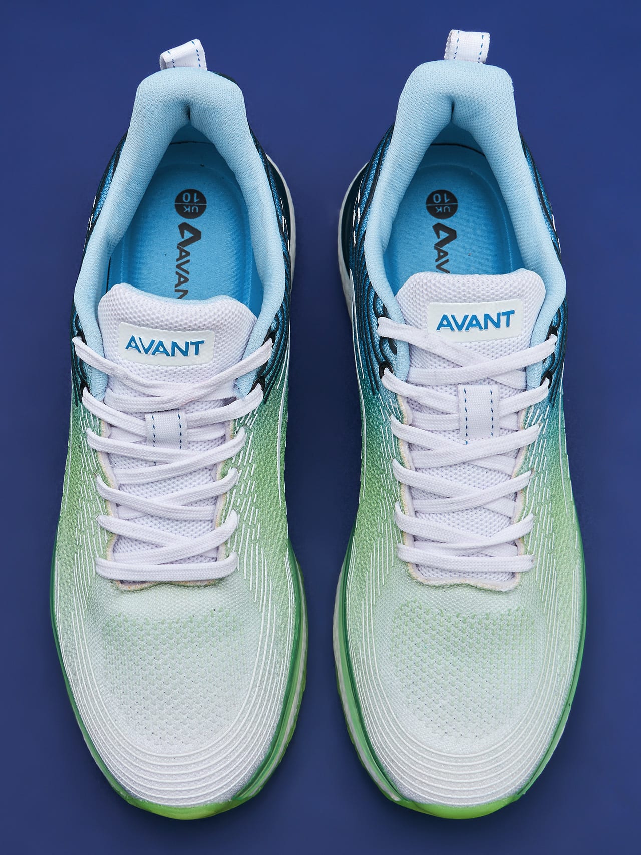 Avant Men's BounceMax Walking shoes-White/Blue/Green - Image 6