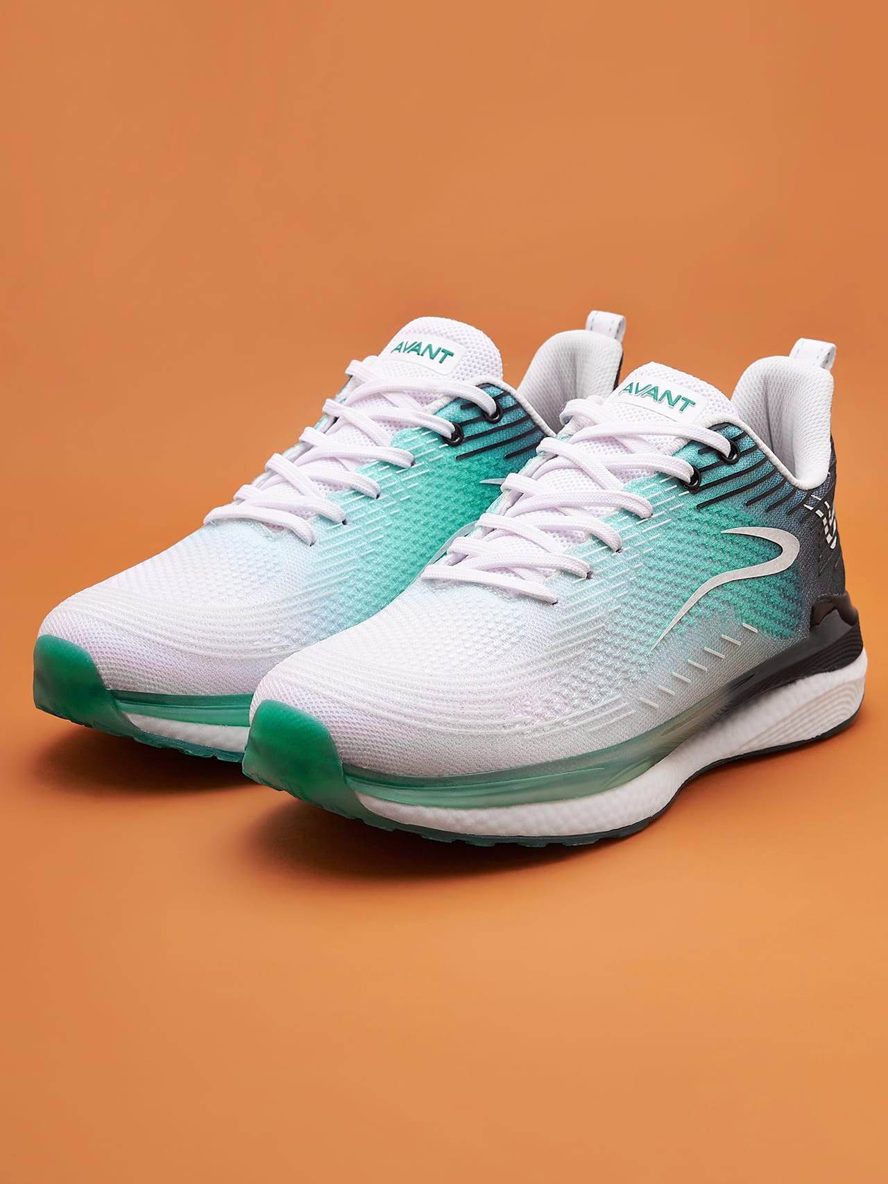 Avant Men's BounceMax Walking Shoes - White/Grey/Green - Image 7